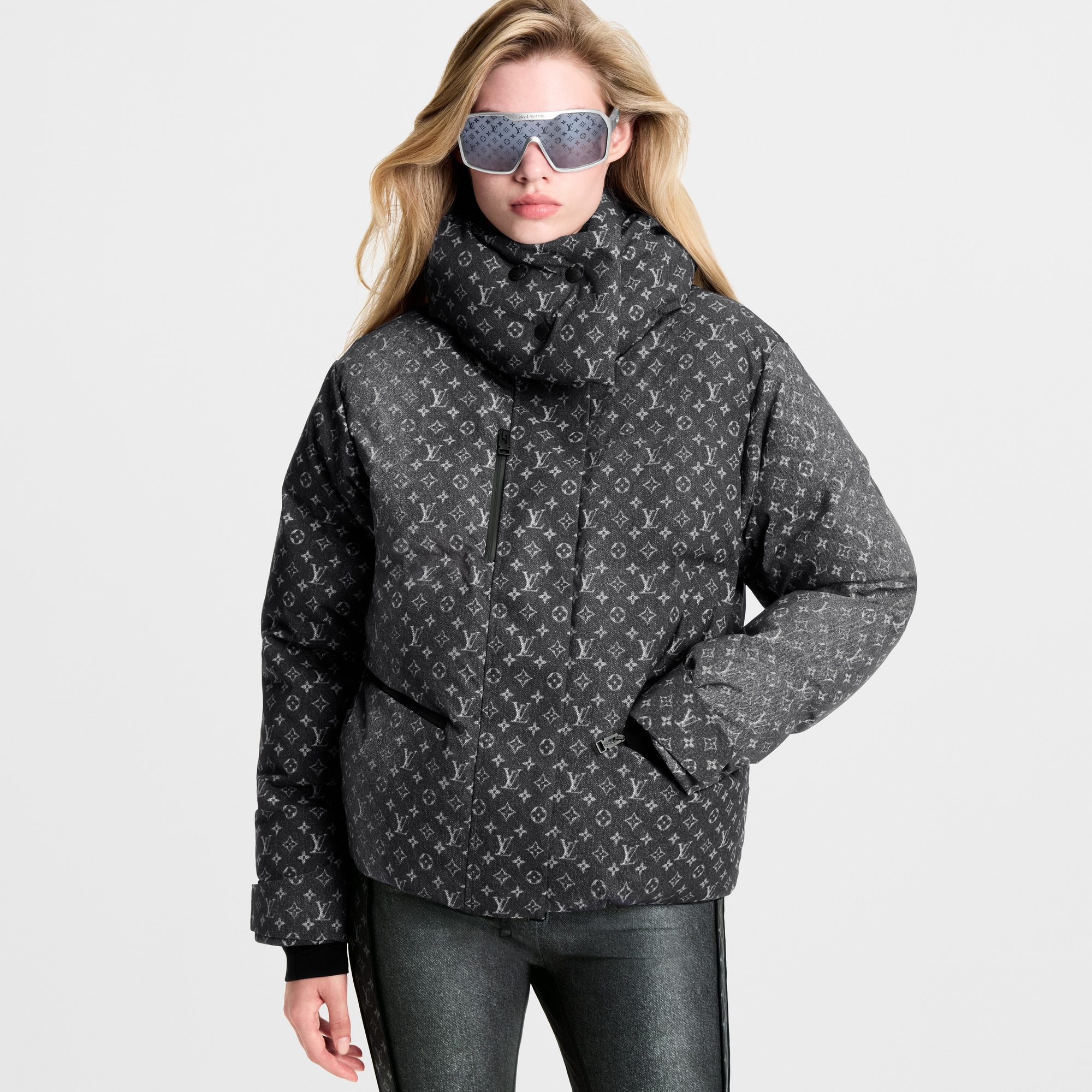 牛仔布效果 Monogram圖案滑雪外套  in 女士