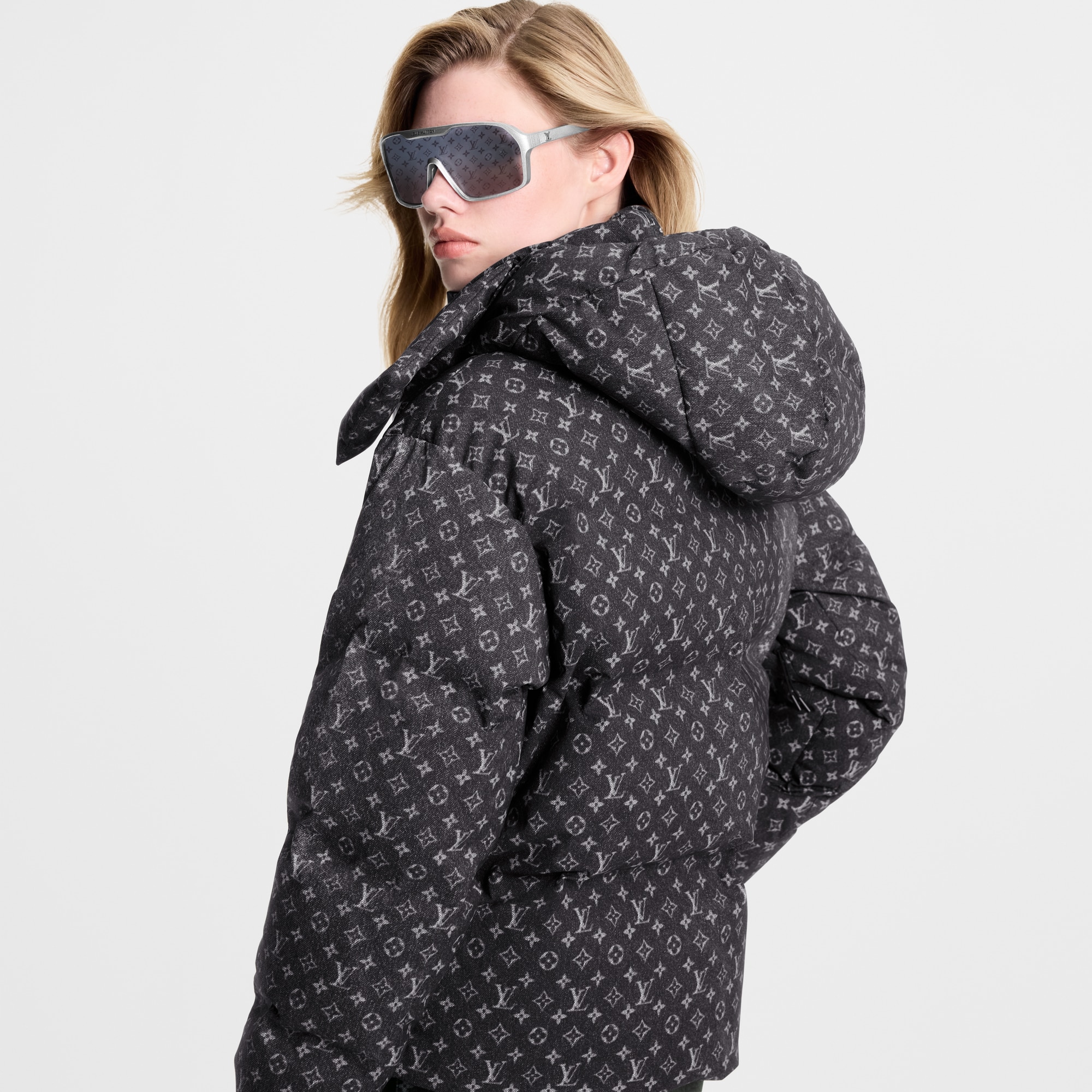 牛仔布效果 Monogram圖案滑雪外套  in 女士