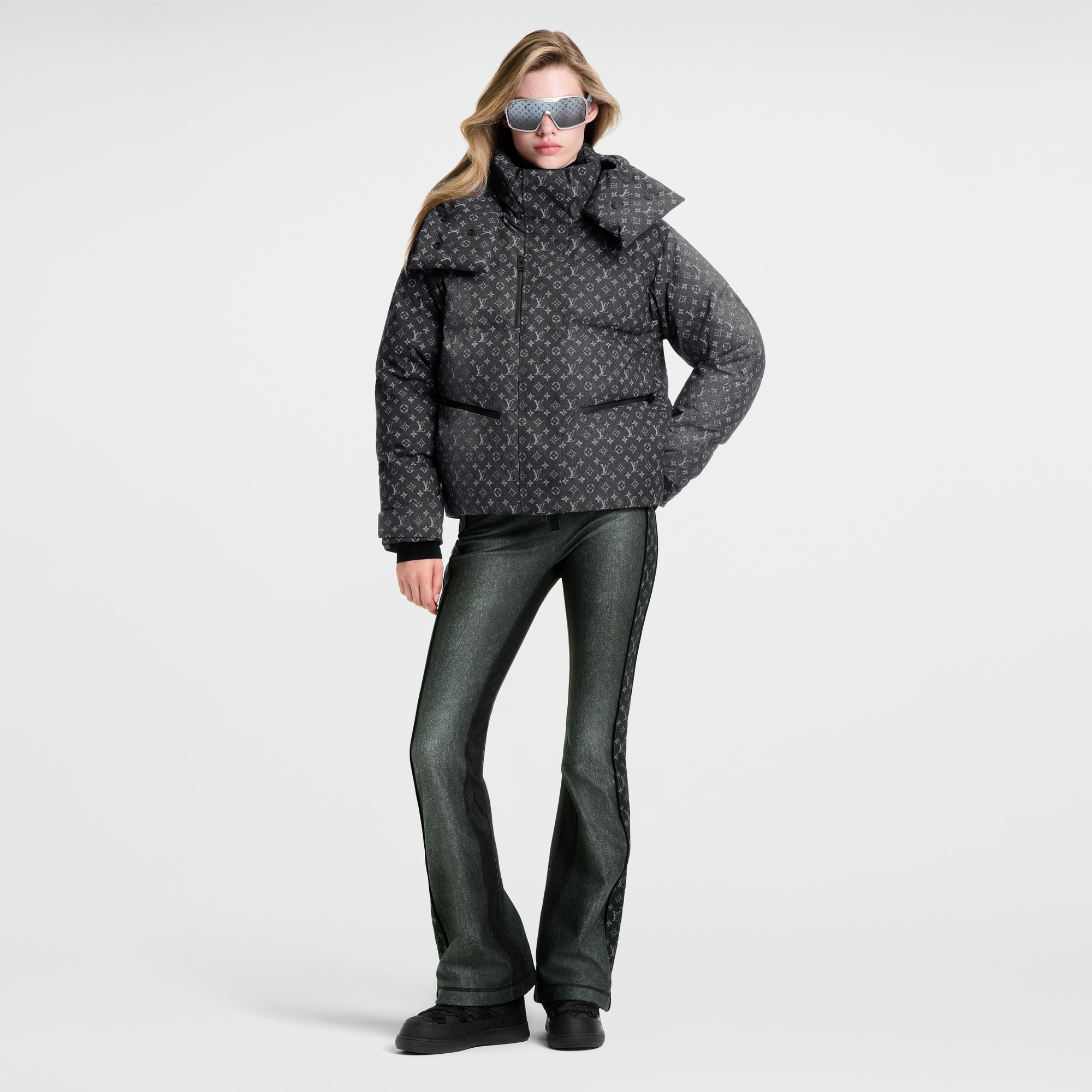 牛仔布效果 Monogram圖案滑雪外套  in 女士