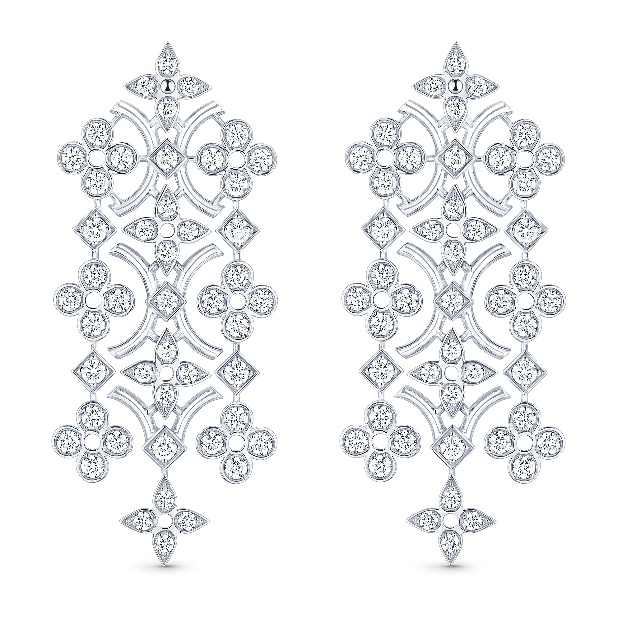 Dentelle Masterpiece 白K金配鑽石耳環  in 珠寶系列