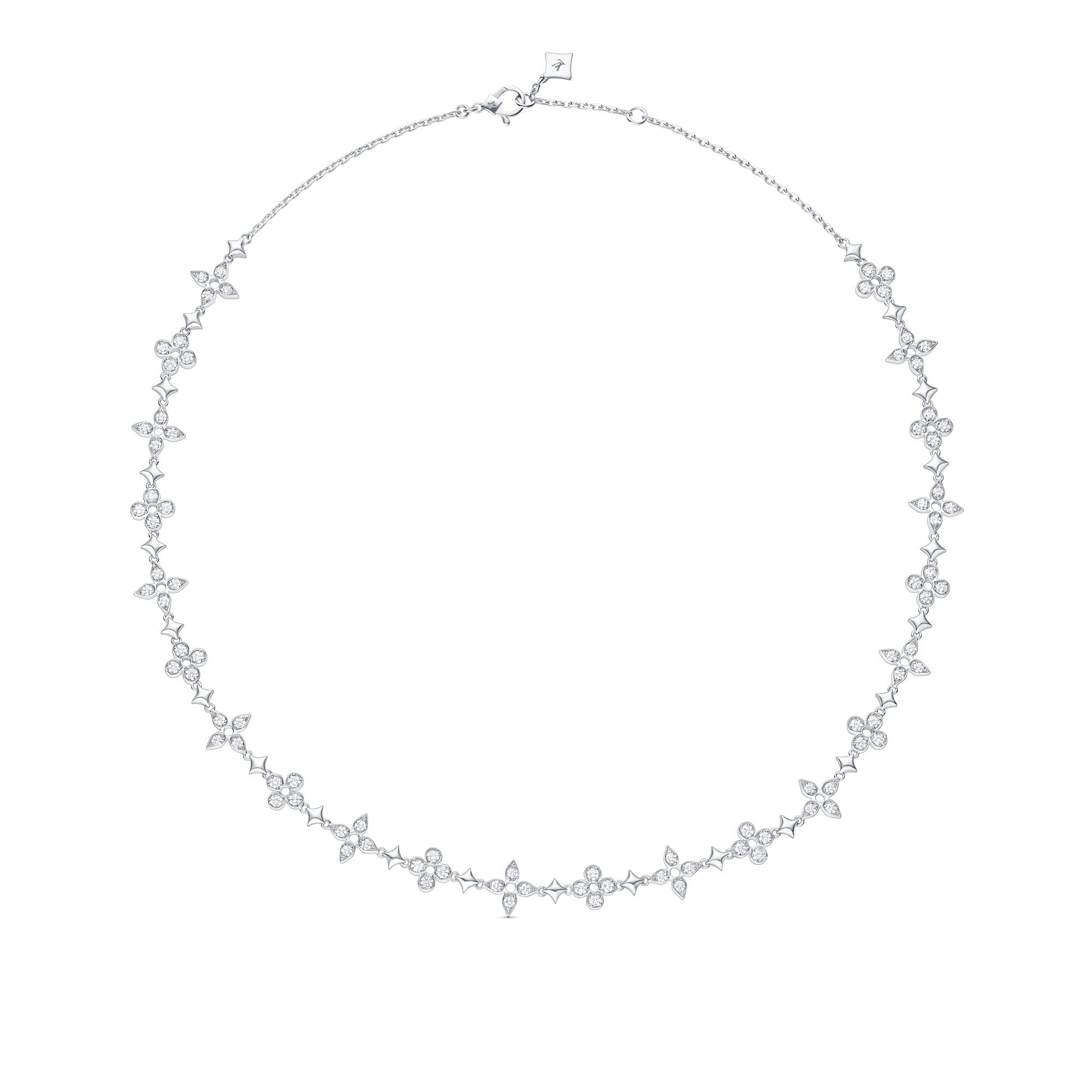 Dentelle One Row 白K金配鑽石項鍊  in 珠寶系列