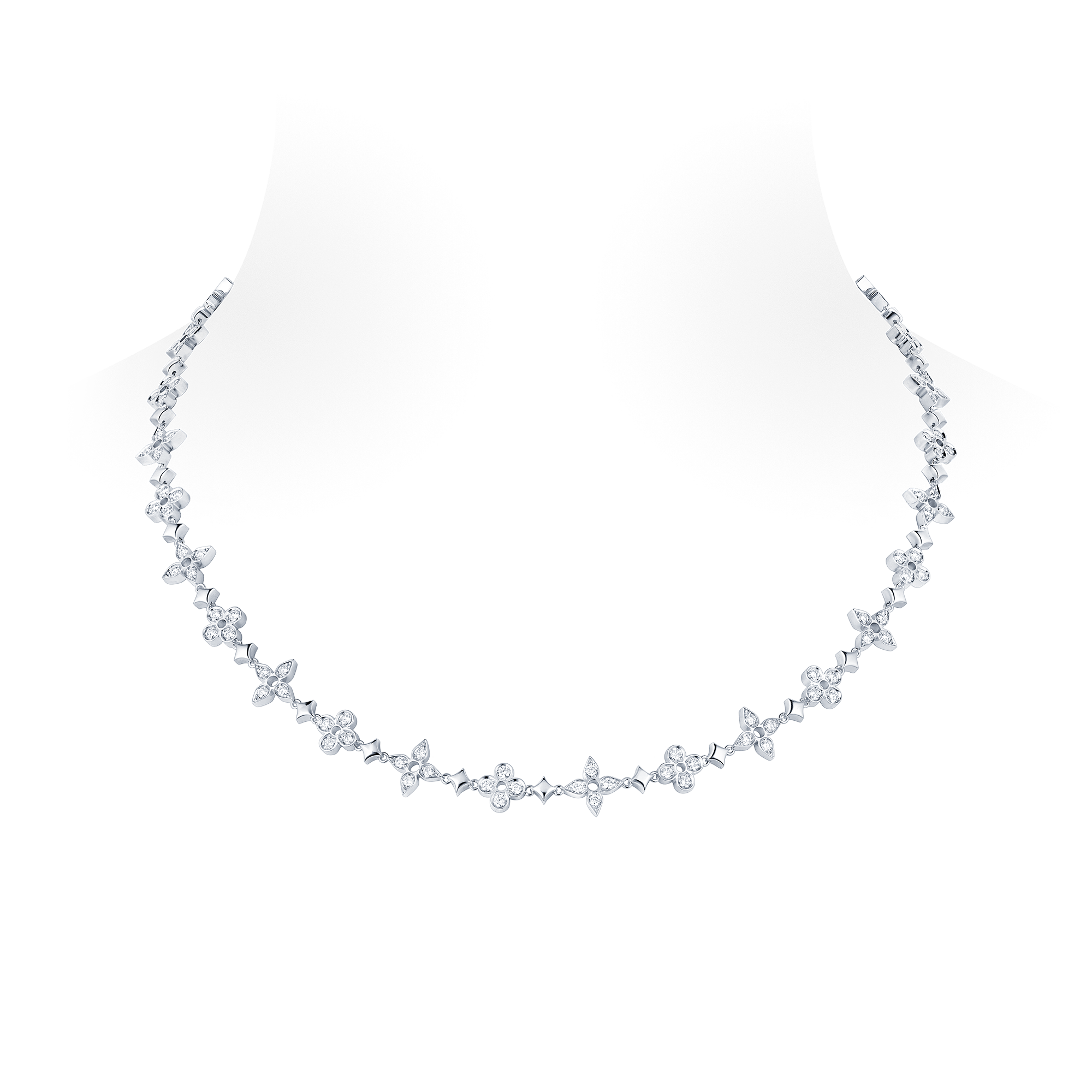 Dentelle One Row 白K金配鑽石項鍊  in 珠寶系列