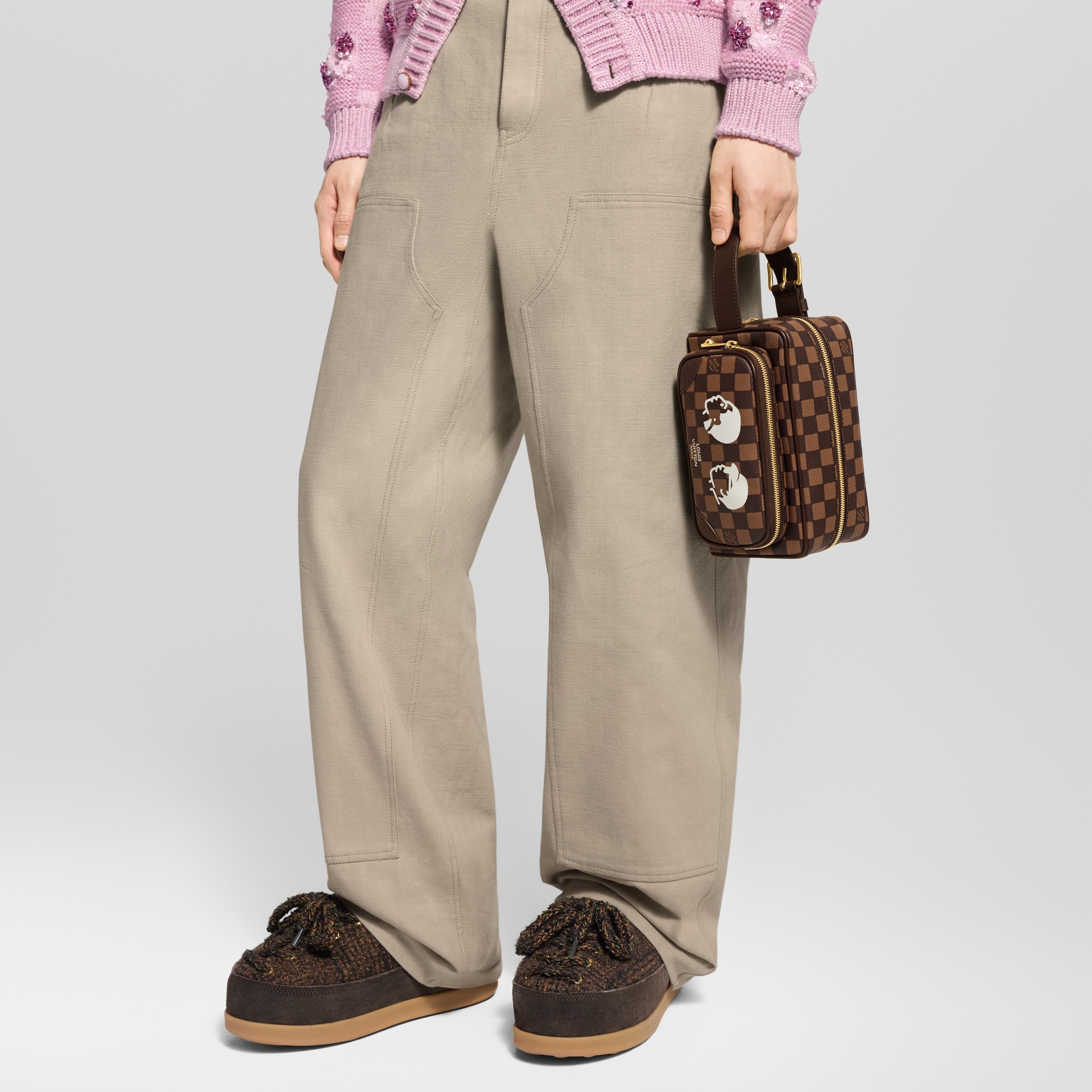 Locker Dopp Kit Damier Ebène 帆布 in 男士