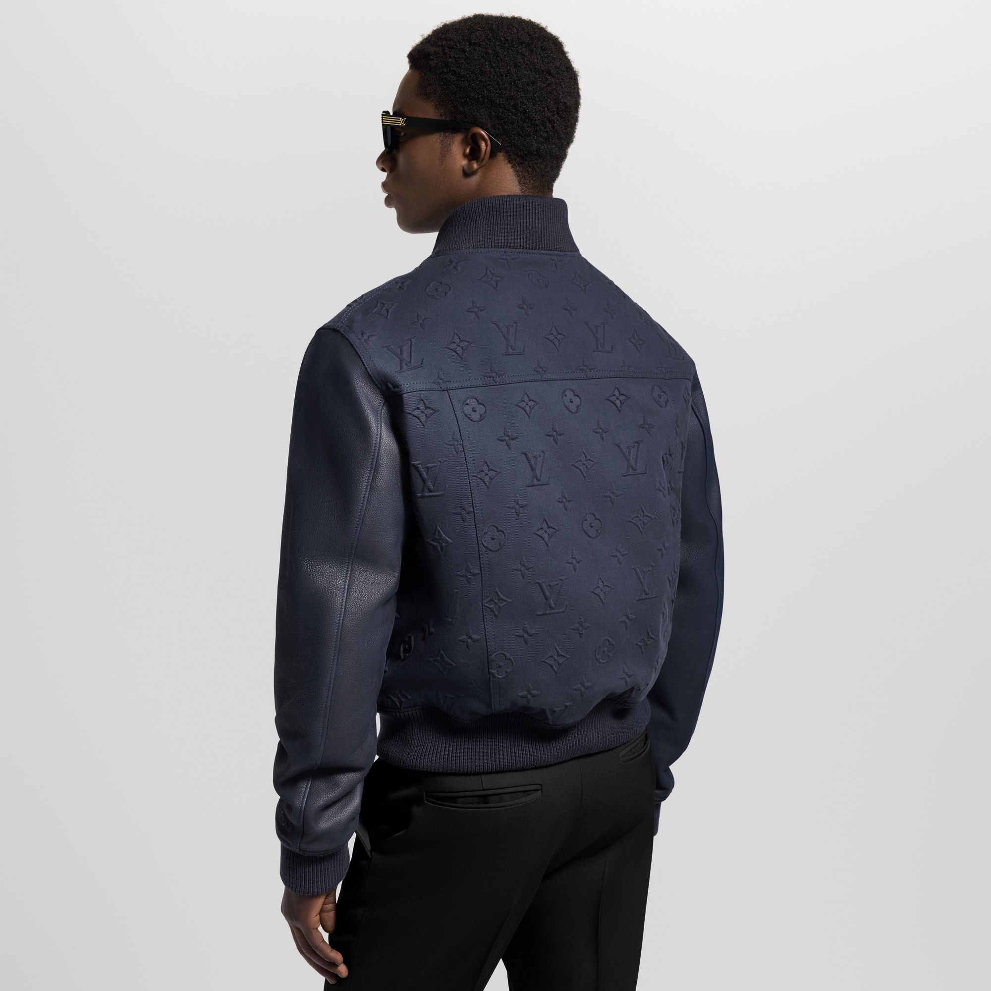 Monogram 壓紋圖案棉質學院風外套  in 男士