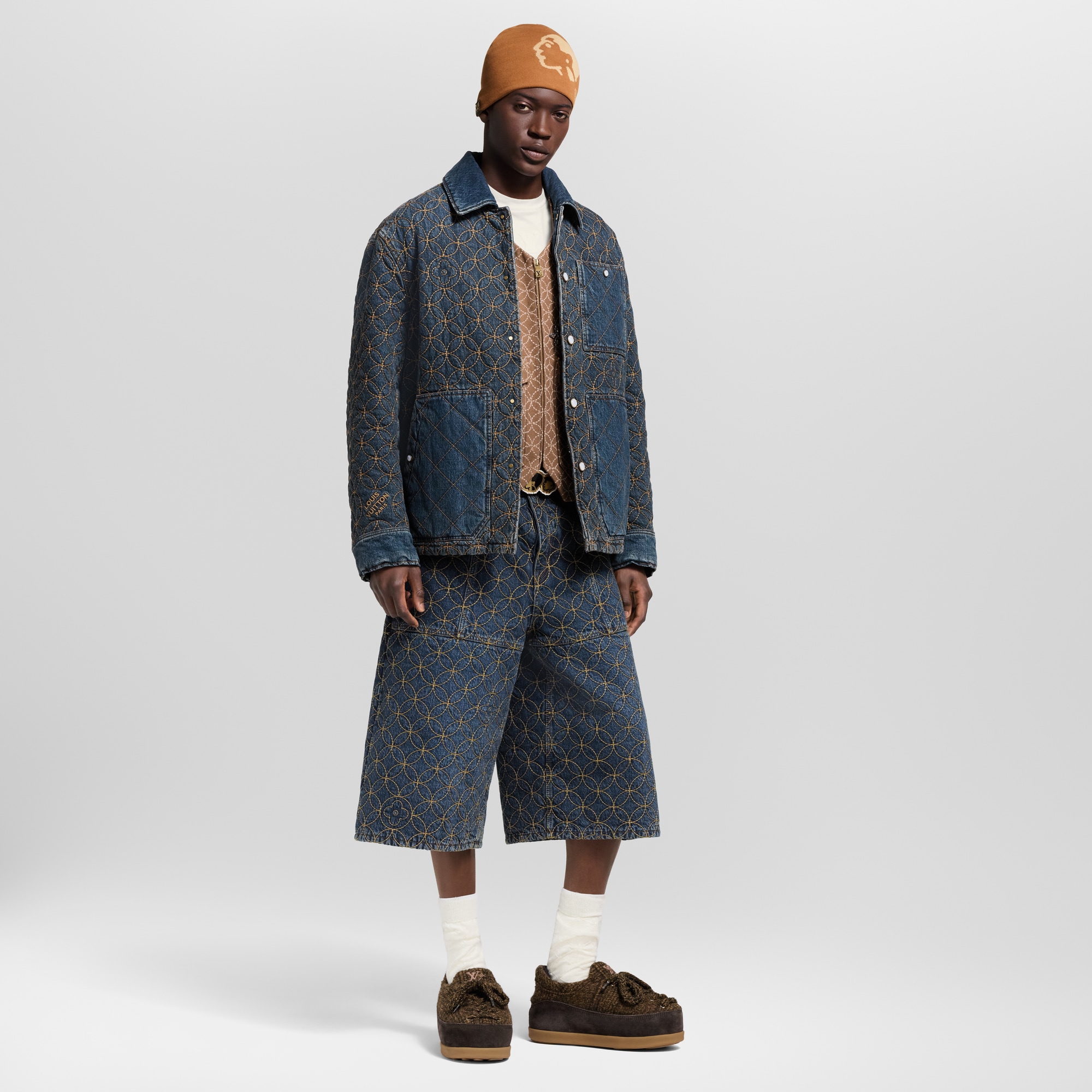 刺繡牛仔布外套  in 男士