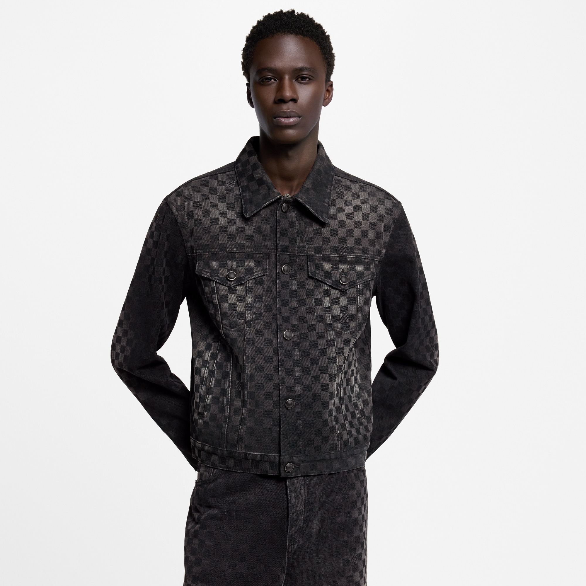 Damier 植絨牛仔外套  in 男士