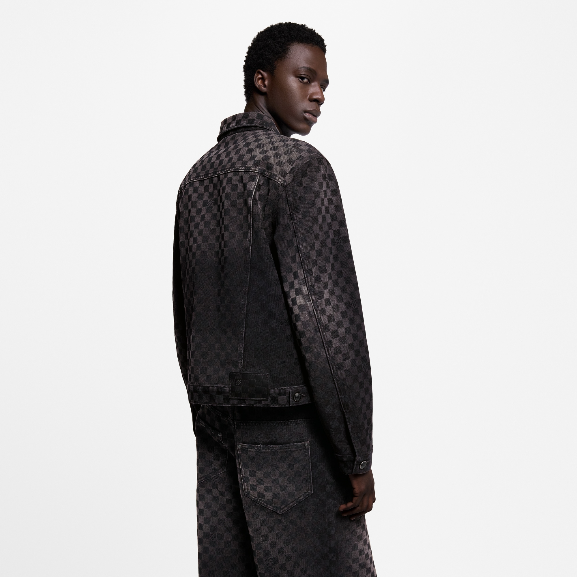 Damier 植絨牛仔外套  in 男士
