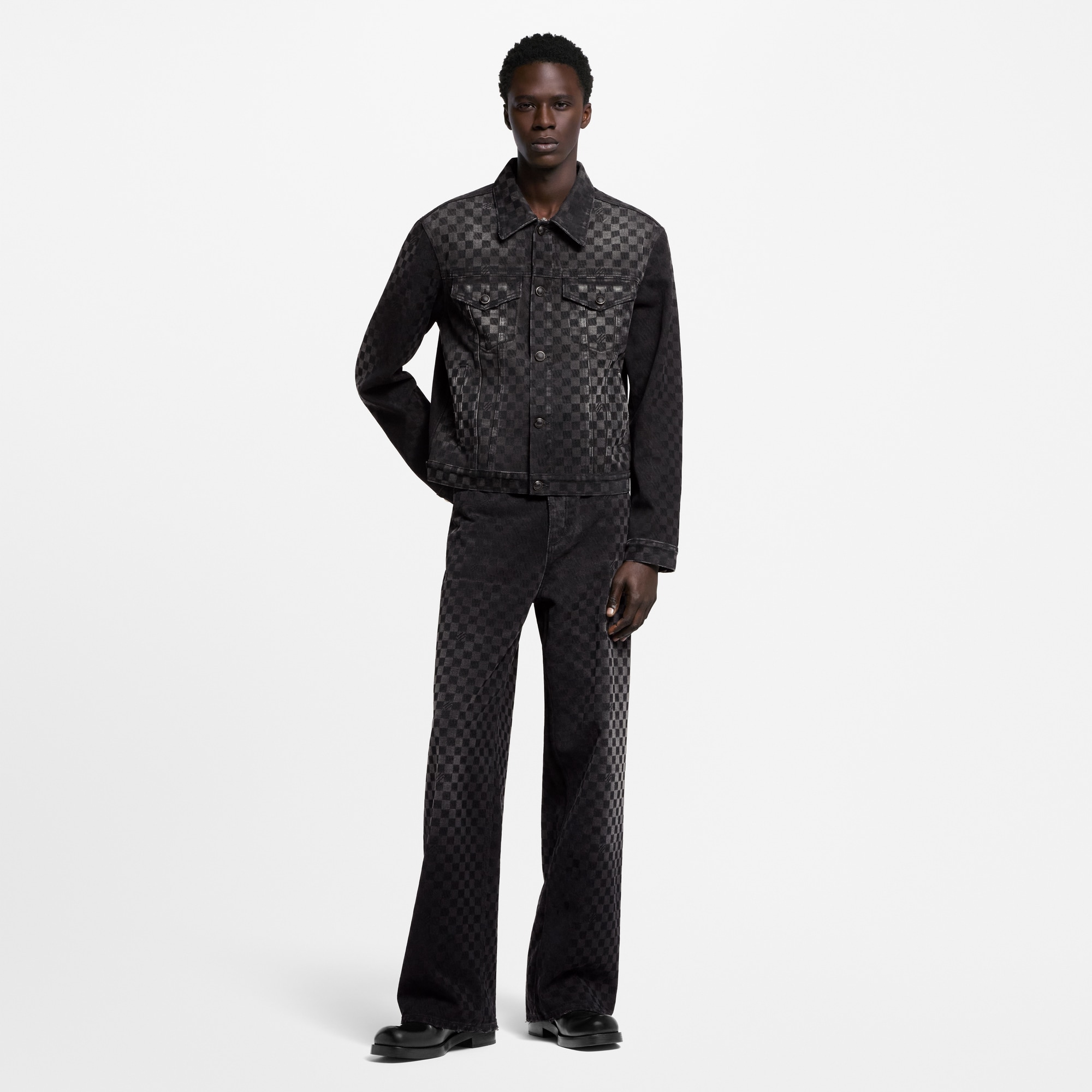 Damier 植絨牛仔外套  in 男士
