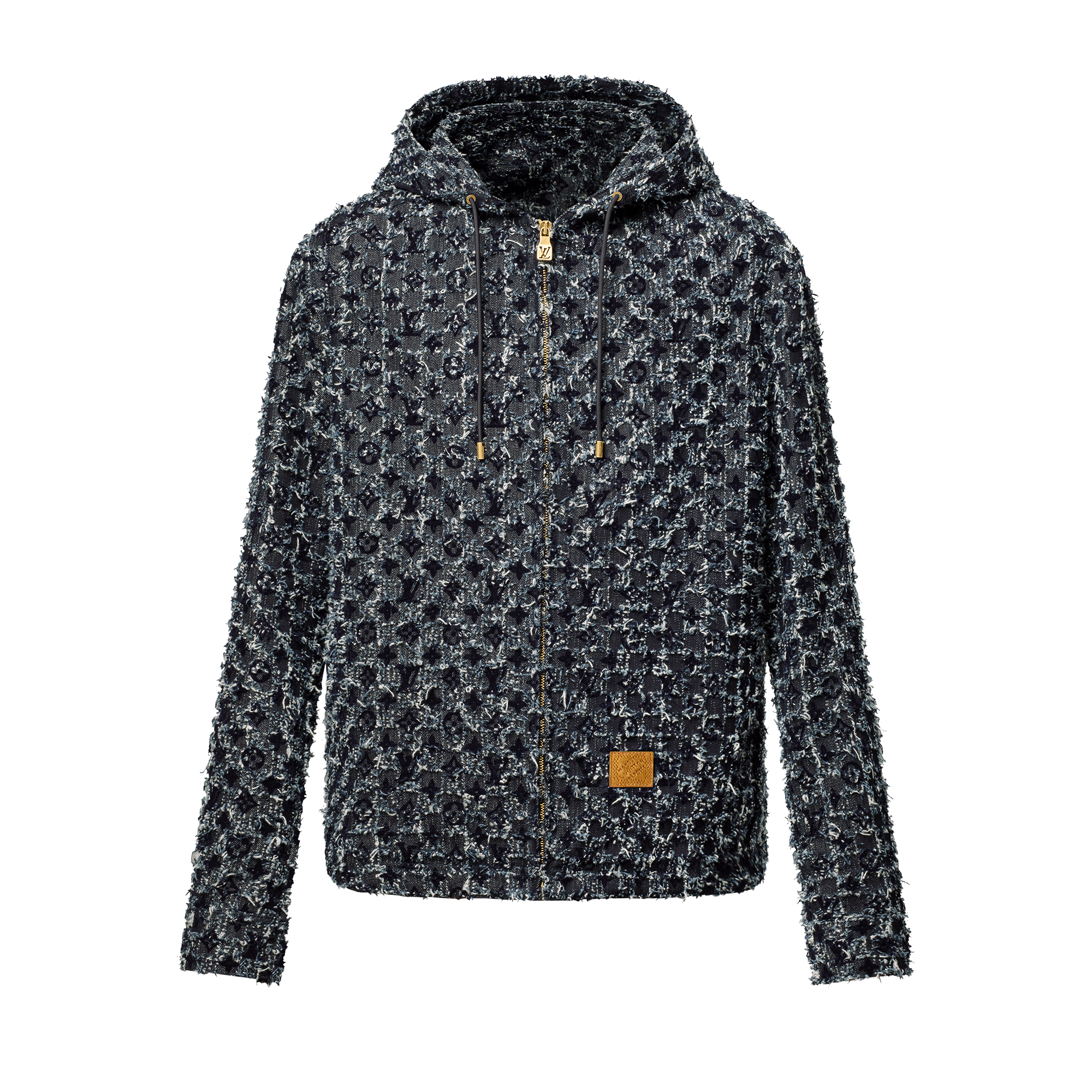 植絨 Monogram 圖案牛仔連帽外套  in 男士