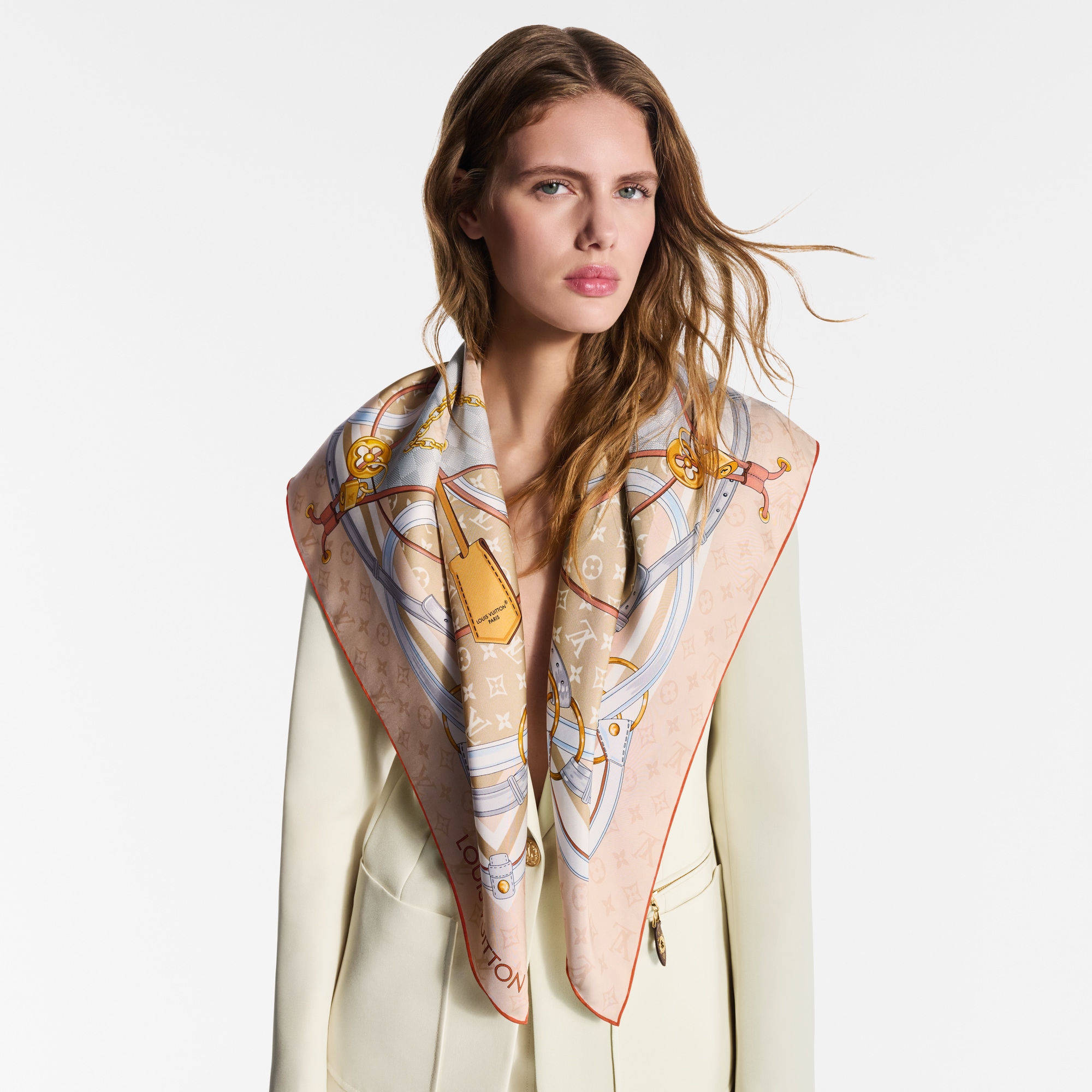 Flower And Straps 90方巾 . in 女士