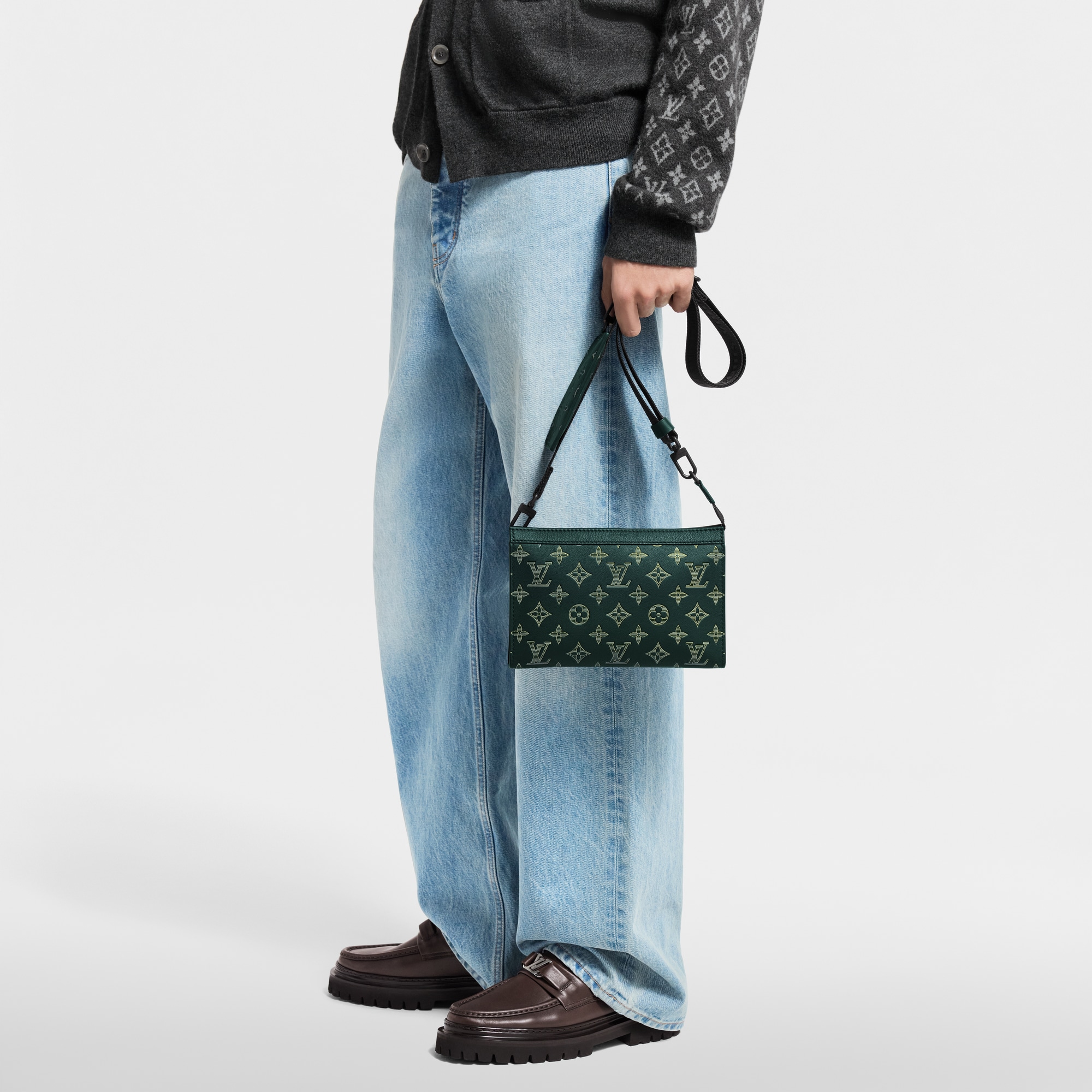 Gaston 可穿戴式錢包 Monogram Shadow 皮革 in 男士