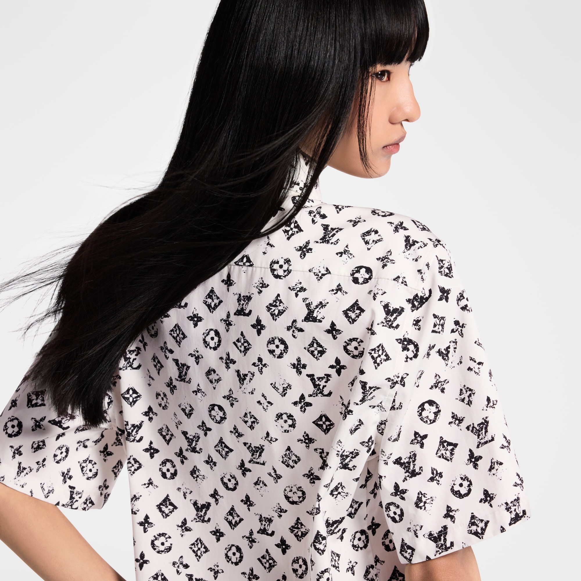 幾何風 Monogram 襯衫連身裙  in 女士
