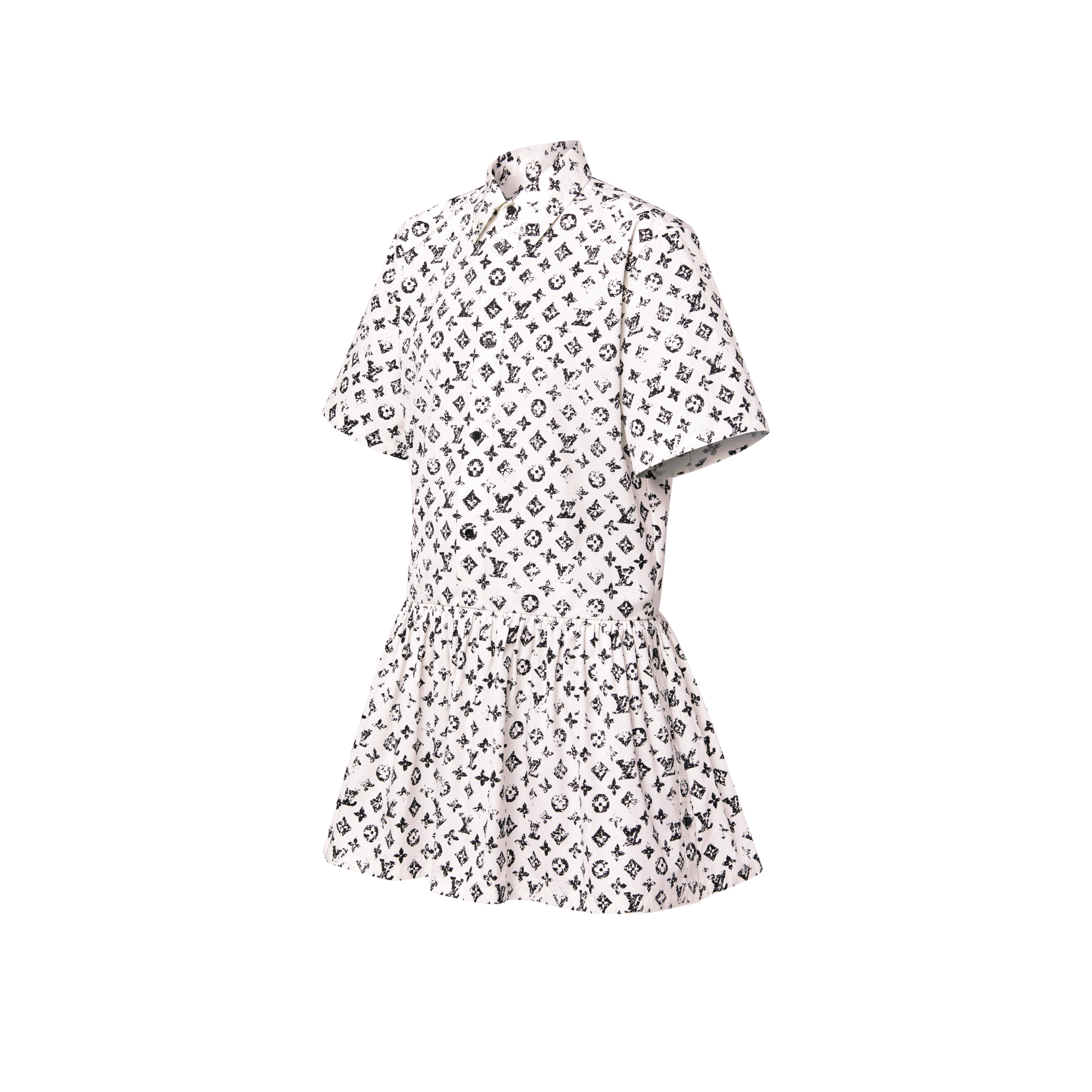 幾何風 Monogram 襯衫連身裙  in 女士