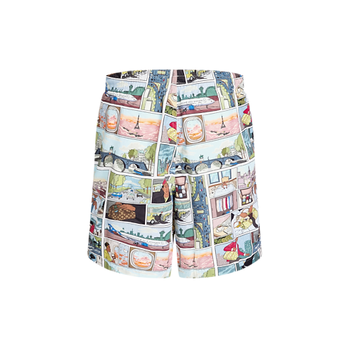 幾何風泳褲 back view
