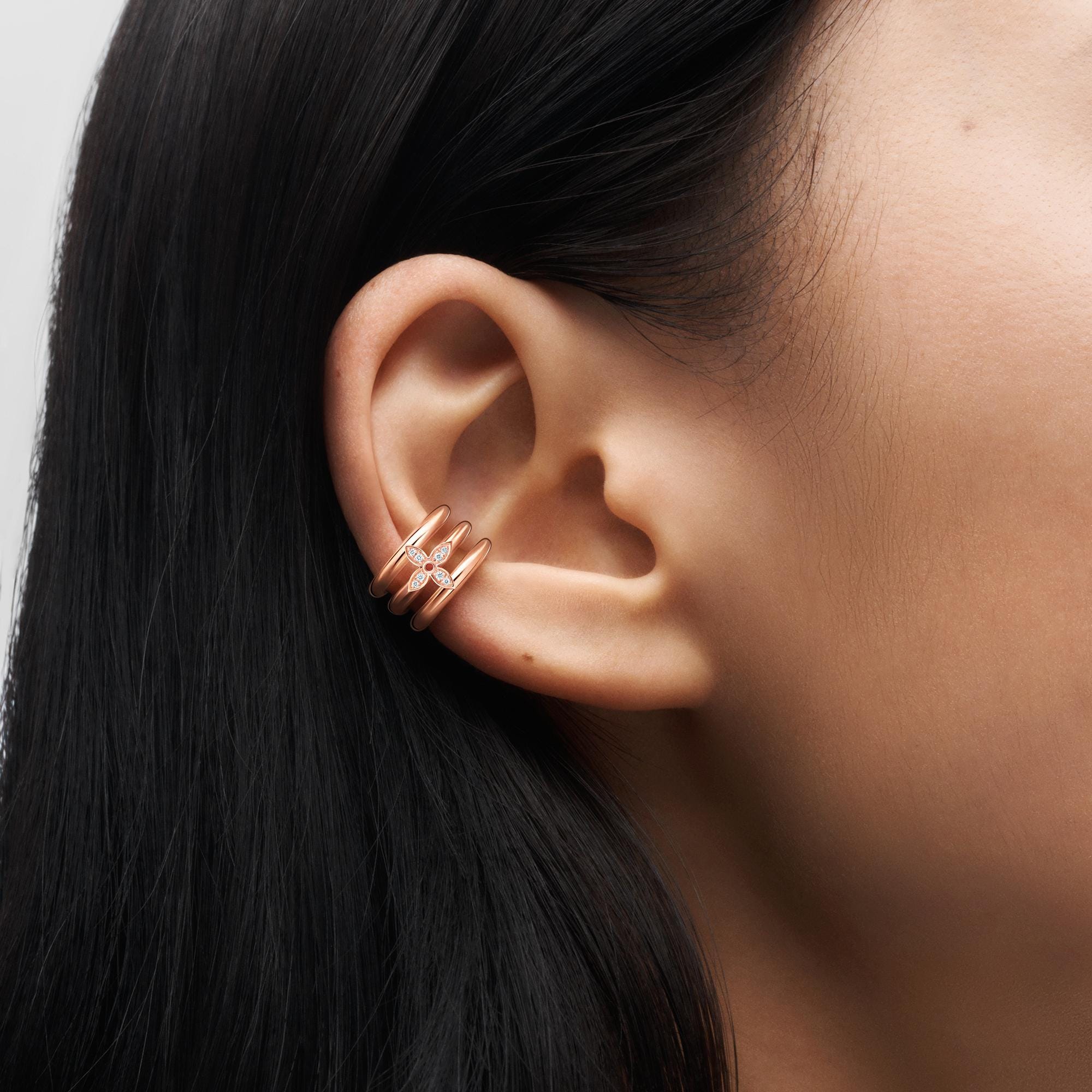 Idylle Blossom 玫瑰K金配鑽石單枚耳骨夾  in 珠寶系列