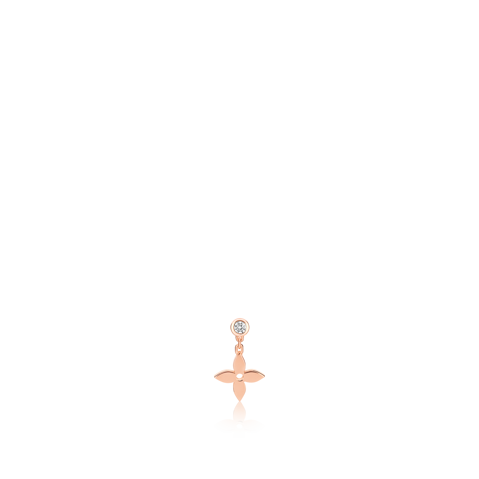 Idylle Blossom 玫瑰K金配鑽石耳環 - 單枚  in 珠寶系列