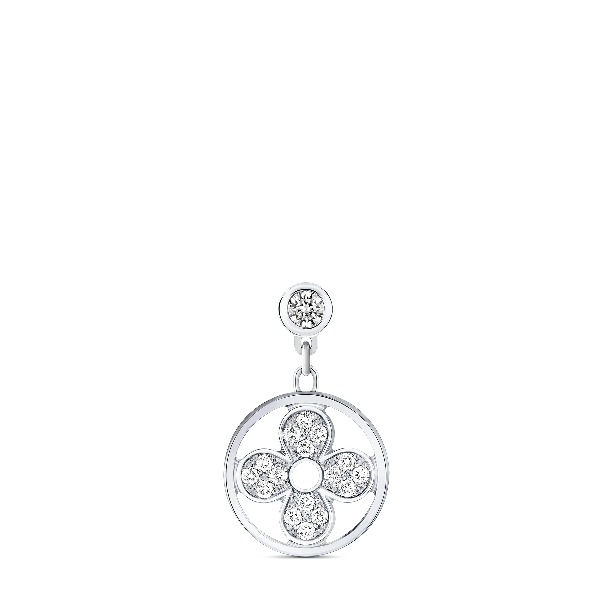 Idylle Blossom 白K金配鑽石單枚耳釘  in 珠寶系列