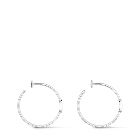 Idylle Blossom 白K金配鑽石圈式耳環 in 珠寶系列's 按類別瀏覽 高級珠寶總覽 collections by Louis Vuitton (產品縮放)