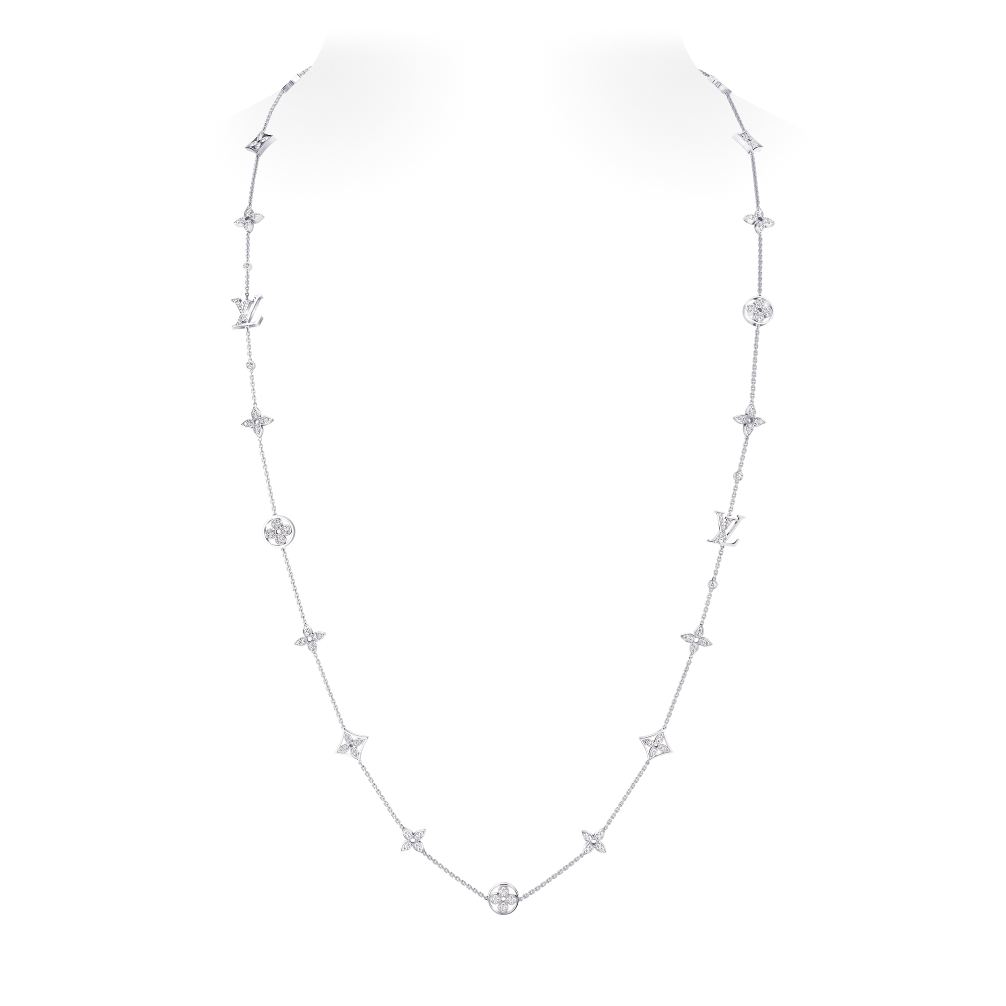 Idylle Blossom Multi-Motif 長項鍊 - 配白K金及鑽石  in 珠寶系列