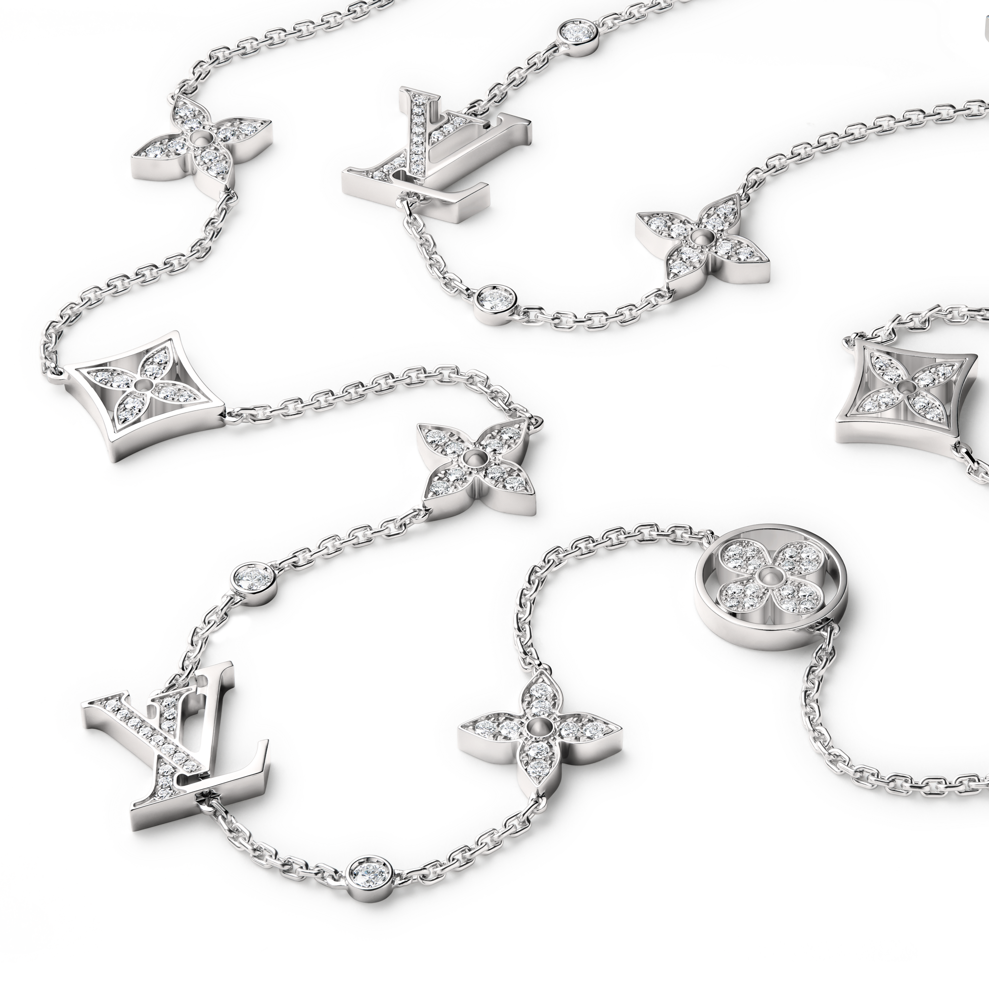 Idylle Blossom Multi-Motif 長項鍊 - 配白K金及鑽石  in 珠寶系列