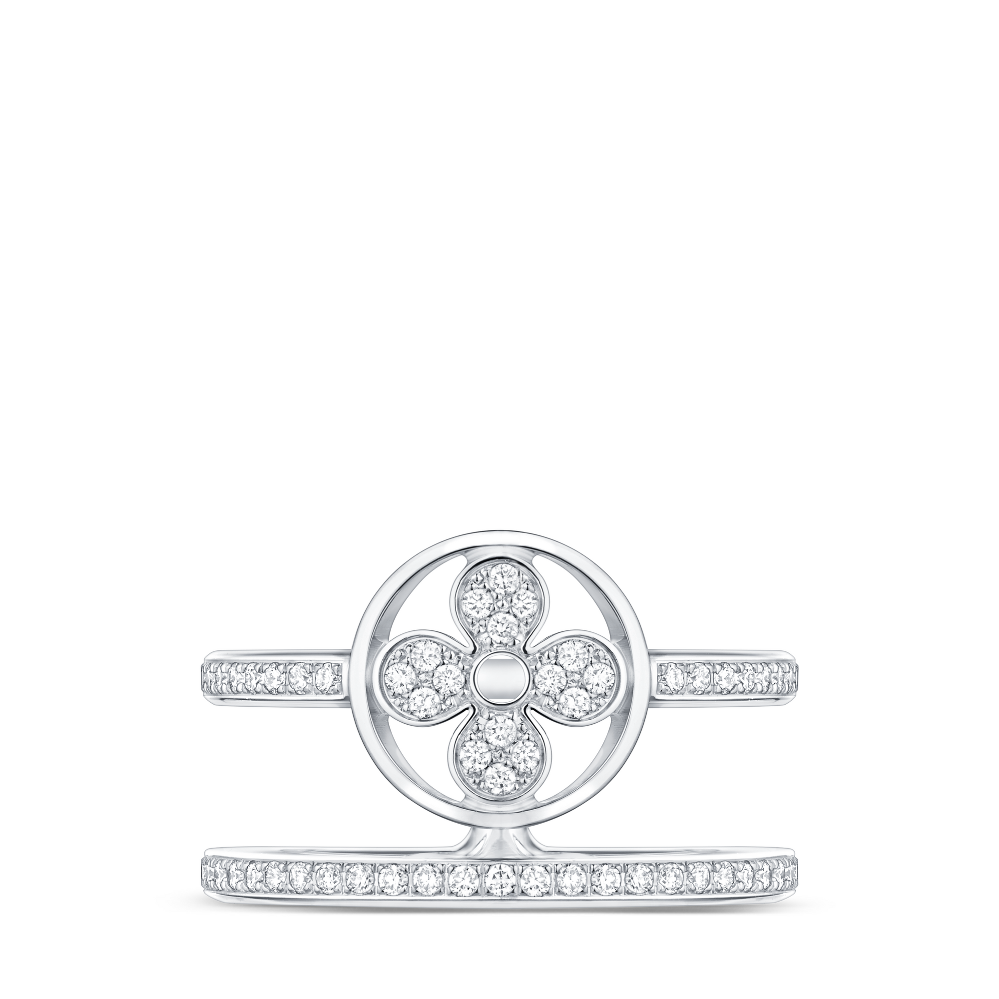 Idylle Blossom 白金配鑽石雙排戒指  in 珠寶系列