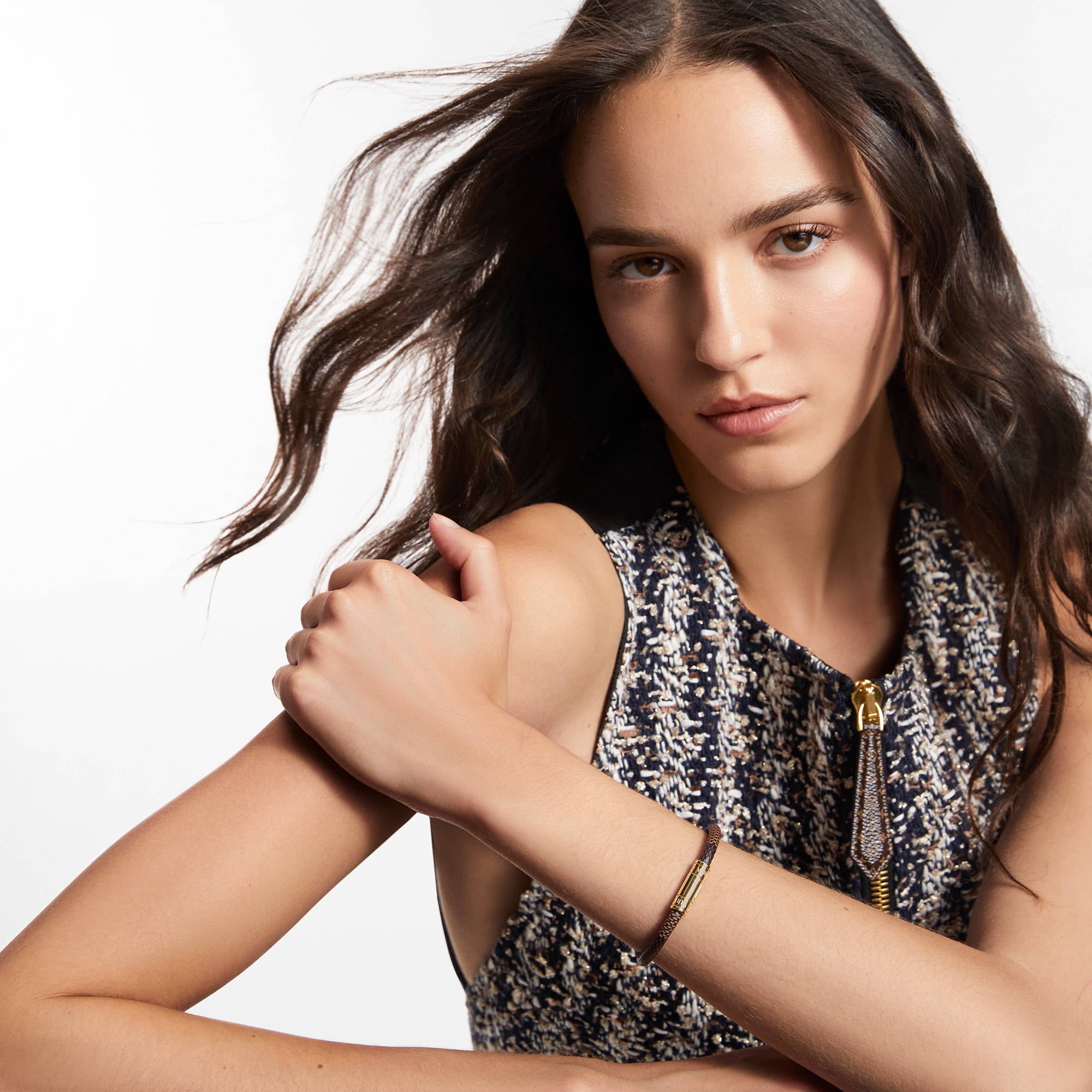 Keep It 手環 Damier Ebène 帆布 in 女士