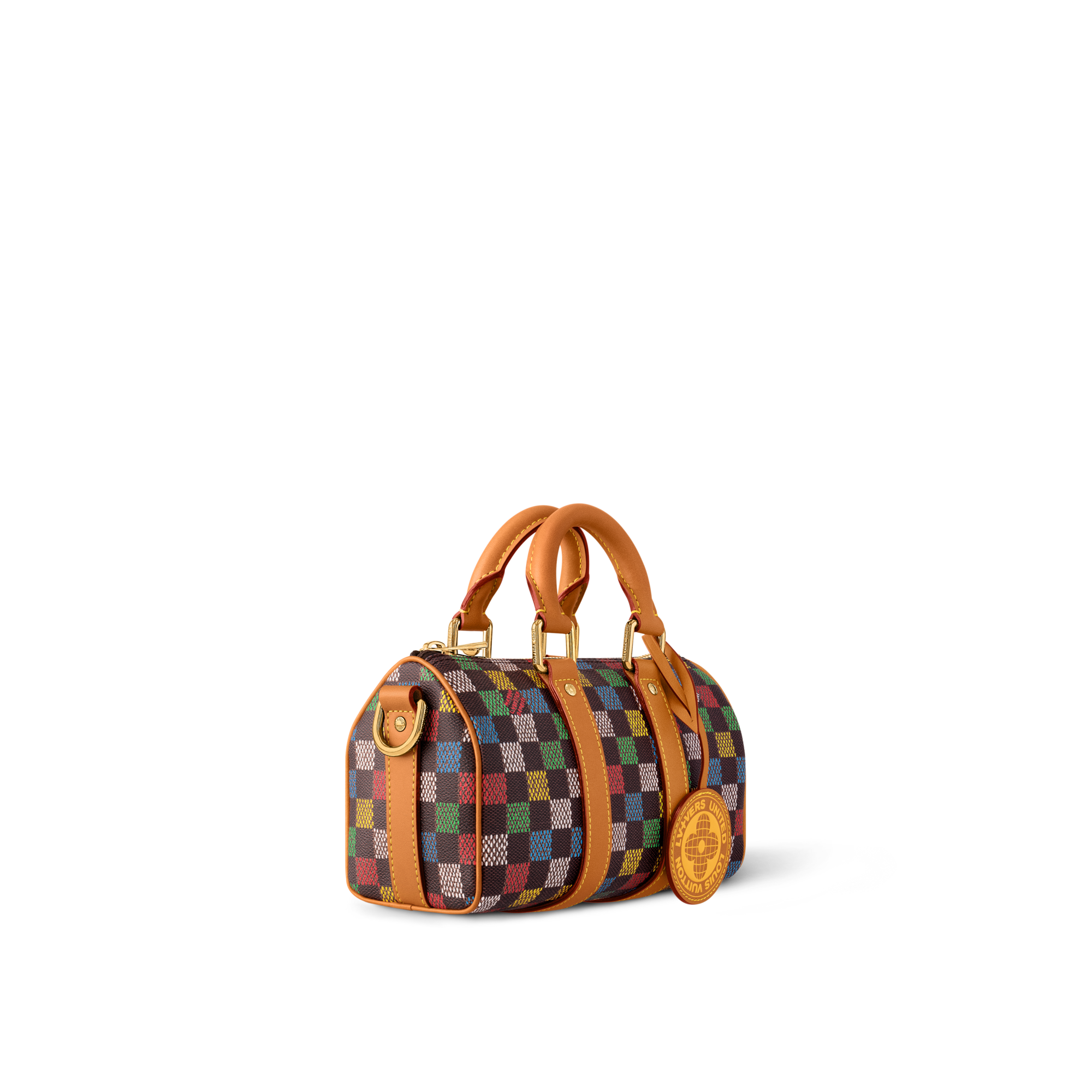 Keepall Bandoulière 25 Damier Ebène 帆布 in 時尚包包及小型皮件