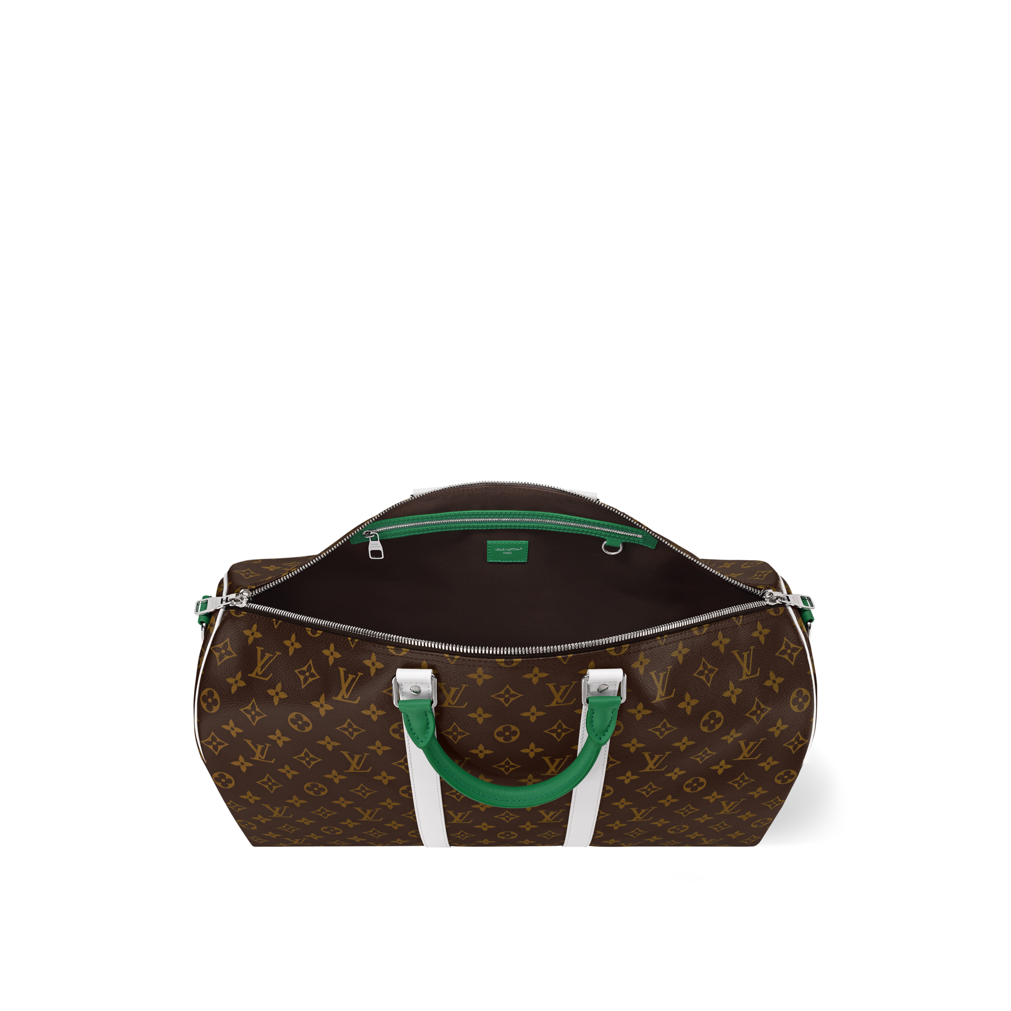 Keepall Bandoulière 50 Monogram Macassar 帆布 in 時尚包包及小型皮件