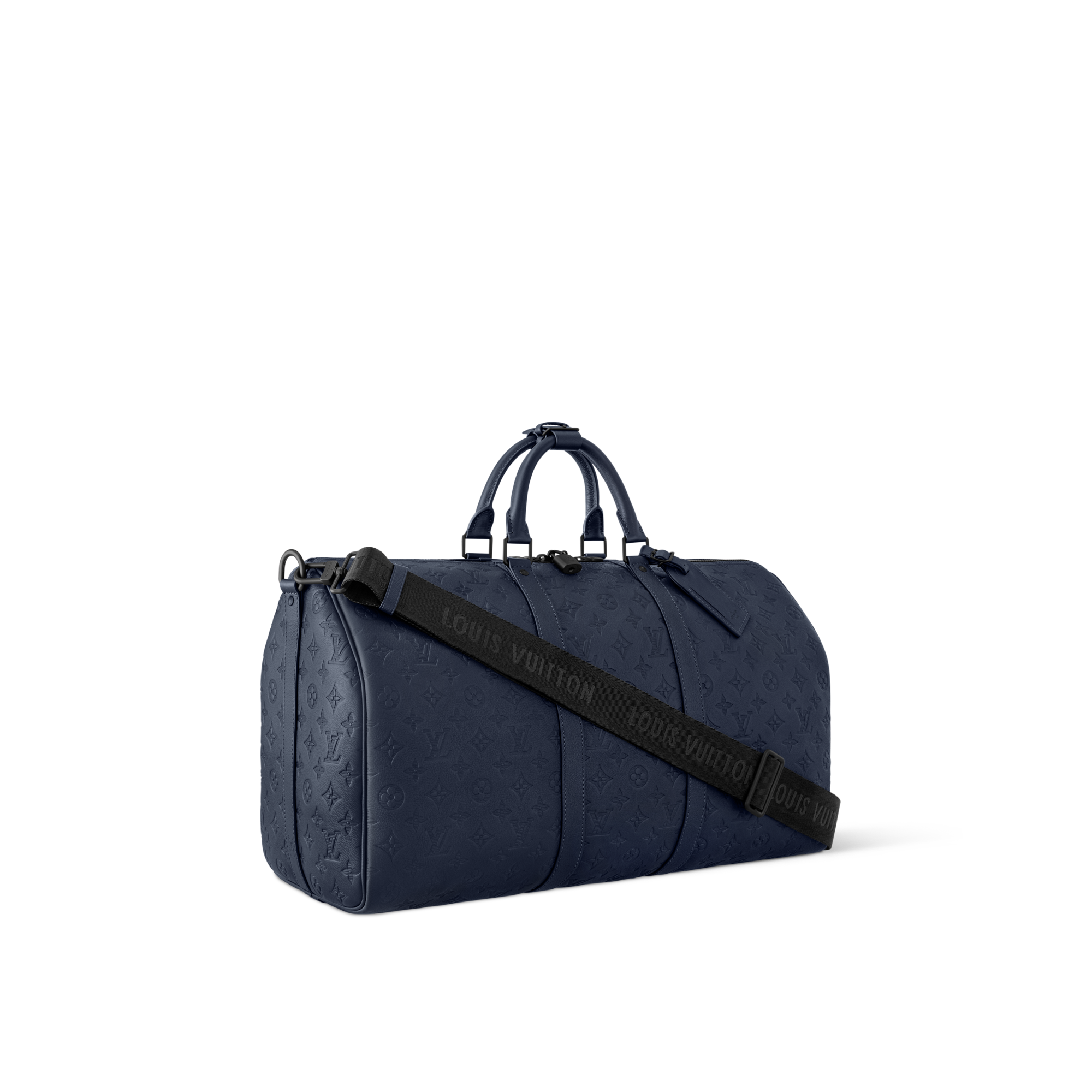 Keepall Bandoulière 50 Monogram Shadow in 時尚包包及小型皮件