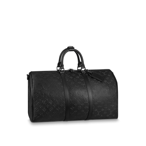Keepall Bandoulière 50 Monogram Shadow 皮革 in 男士's Discontinued Product Obs 11 collections by Louis Vuitton (產品縮放)