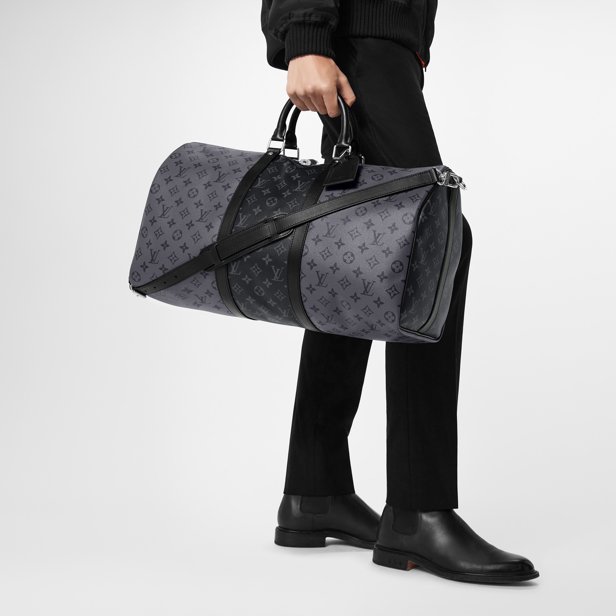 Keepall Bandoulière 50 Monogram Eclipse 帆布 in 男士