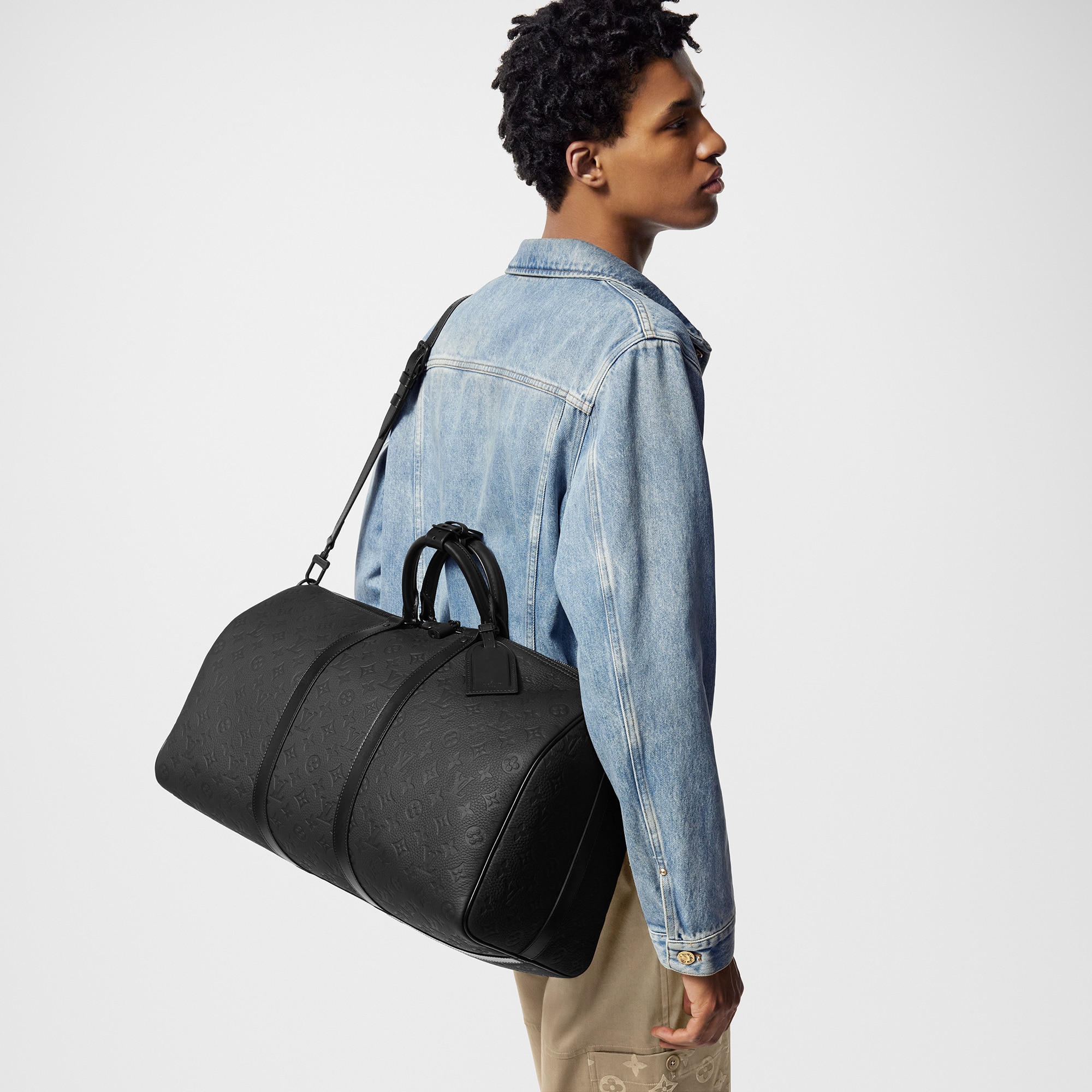 Keepall Bandoulière 50 Monogram Taurillon 皮革 in 行李箱、旅行用品及家居精品