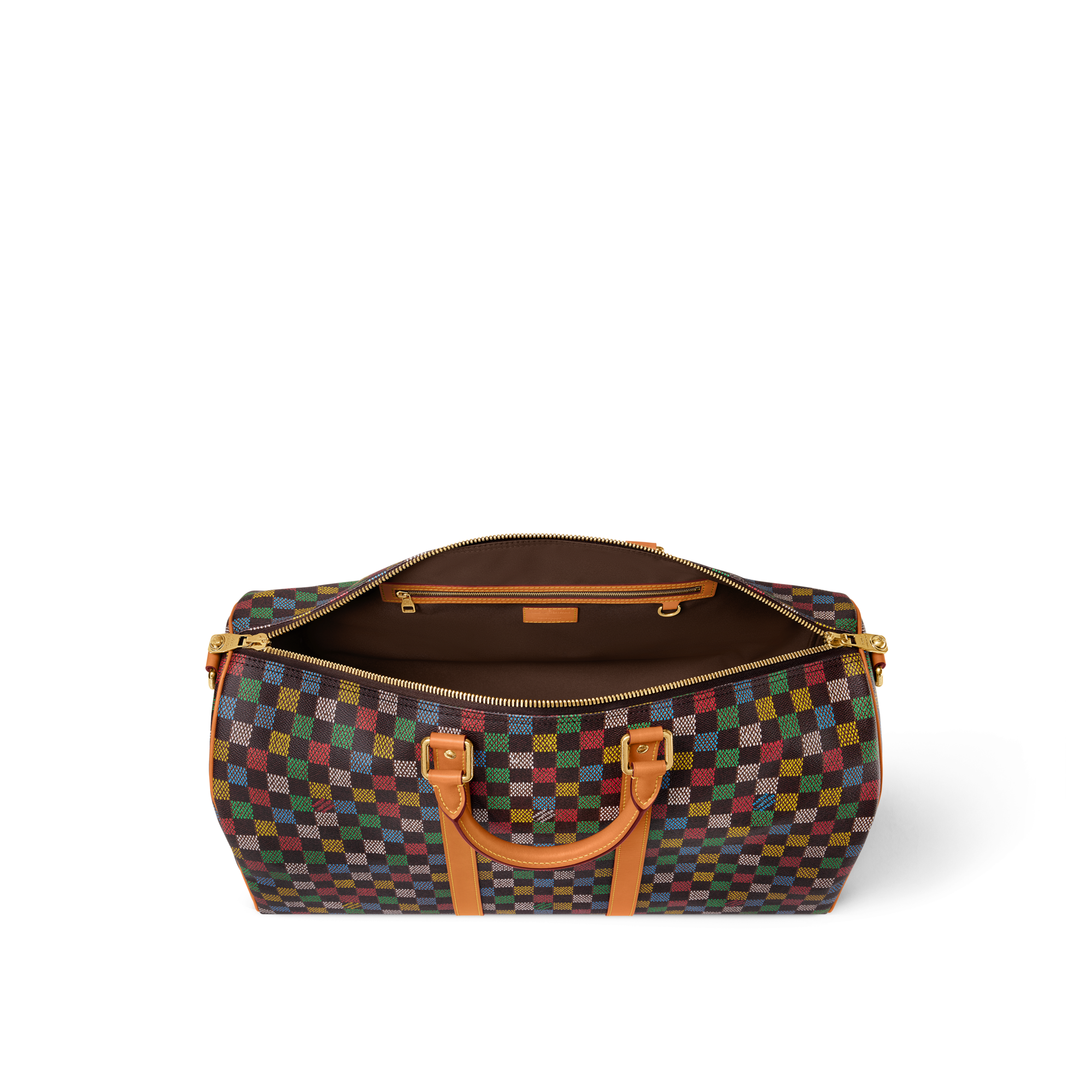 Keepall Bandoulière 50 Damier Ebène 帆布 in 時尚包包及小型皮件