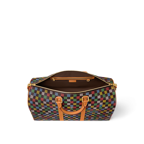 Keepall Bandoulière 50 Damier Ebène 帆布 in 時尚包包及小型皮件's 男士時尚包包 LV Icons collections by Louis Vuitton (產品縮放)