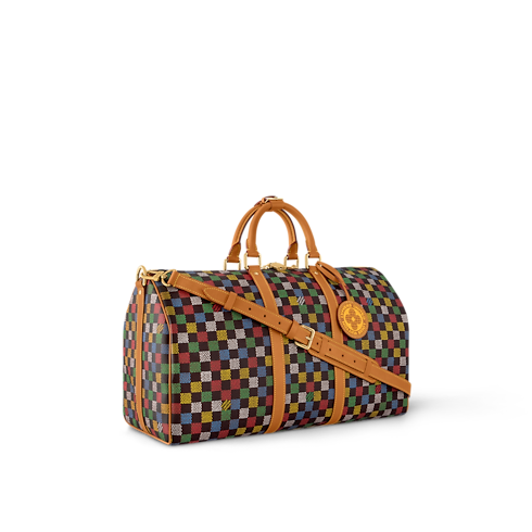 Keepall Bandoulière 50 Damier Ebène 帆布 in 時尚包包及小型皮件's 男士時尚包包 LV Icons collections by Louis Vuitton (產品縮放)