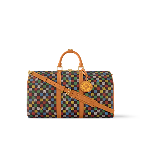 Keepall Bandoulière 50 Damier Ebène 帆布 in 時尚包包及小型皮件's 男士時尚包包 LV Icons collections by Louis Vuitton (產品縮放)