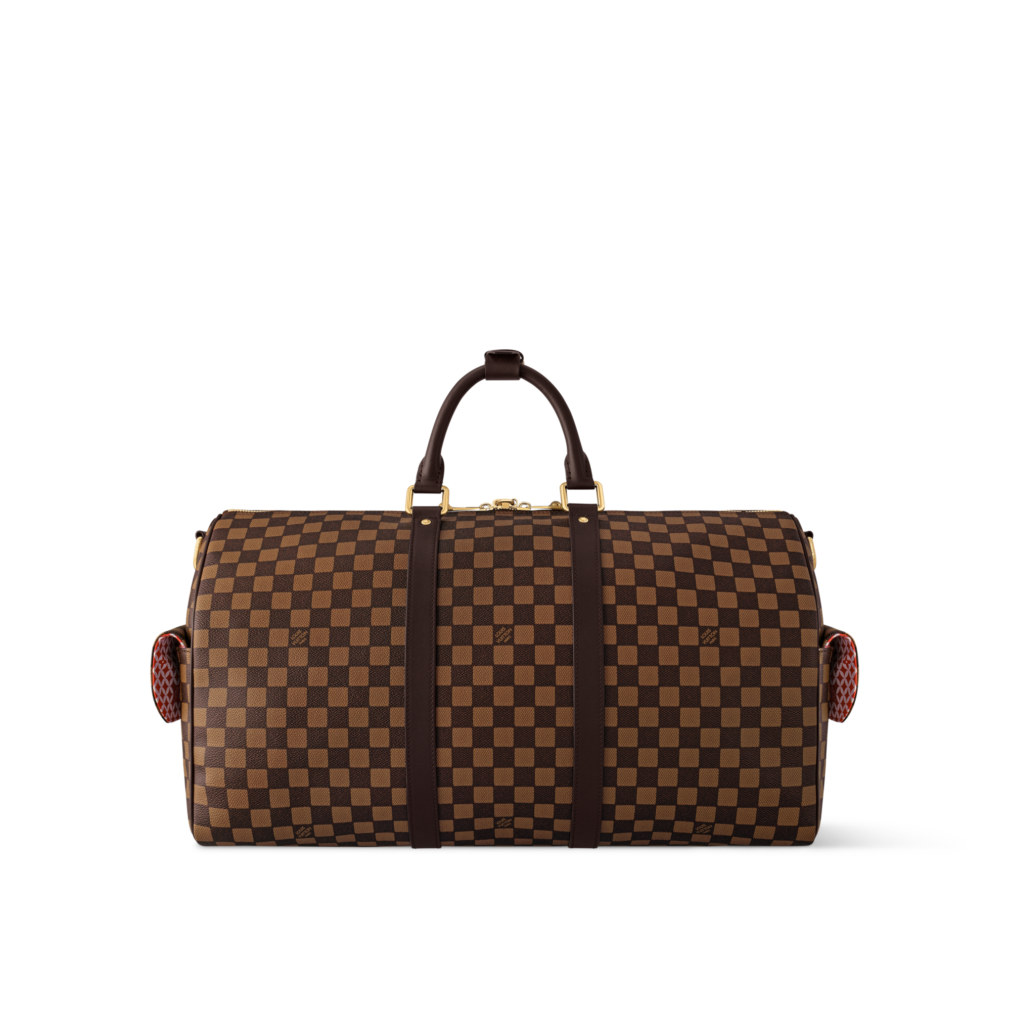 Keepall Bandoulière 50 Damier Ebène 帆布 in 時尚包包及小型皮件