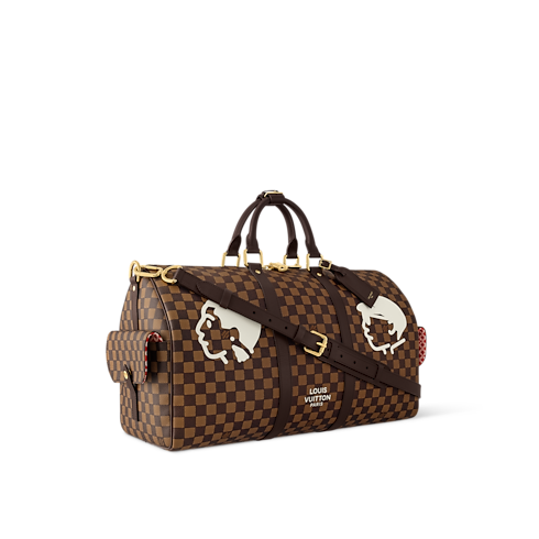 Keepall Bandoulière 50 Damier Ebène 帆布 in 時尚包包及小型皮件's 男士時尚包包 LV Icons collections by Louis Vuitton (產品縮放)