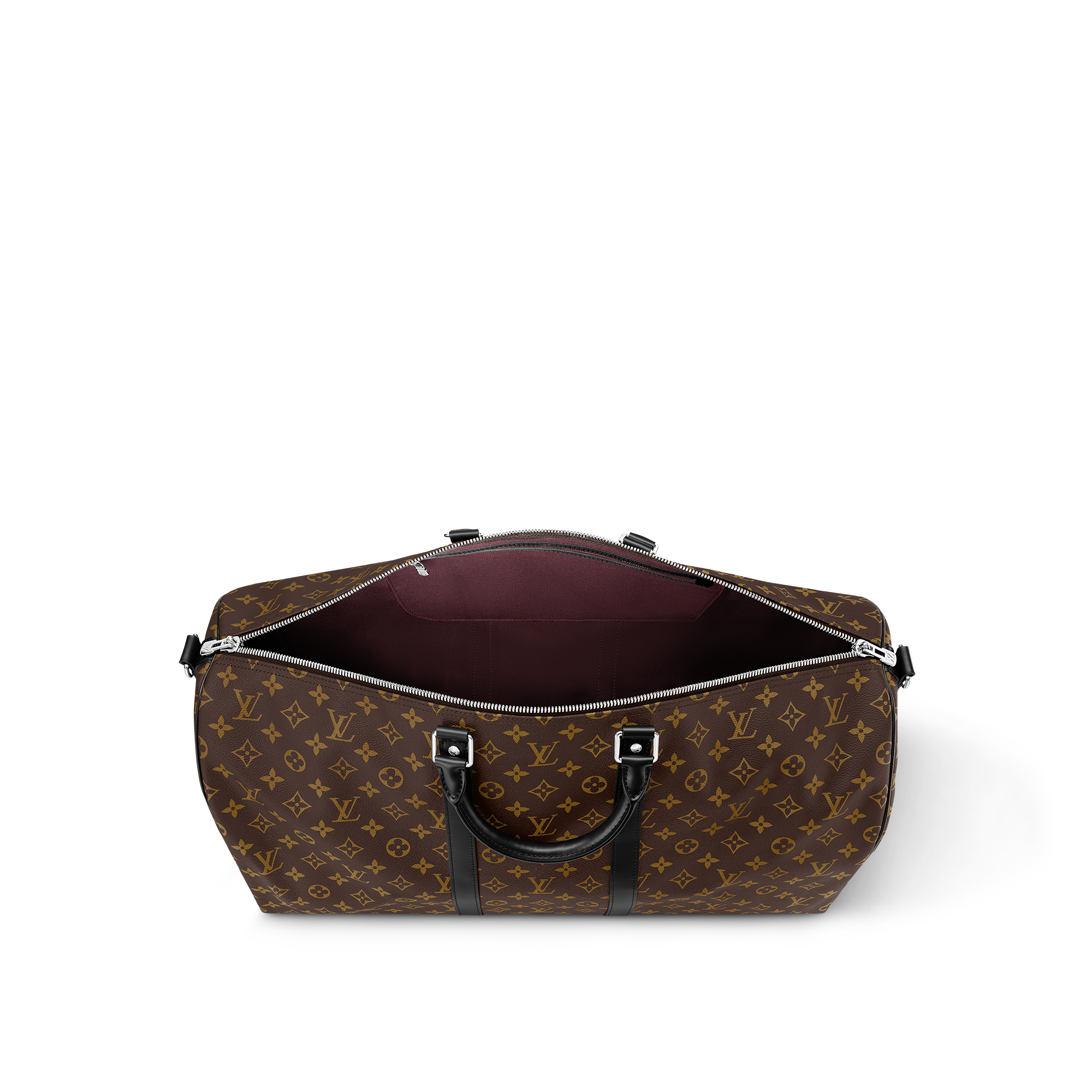Keepall Bandoulière 55 Monogram Macassar 帆布 in 時尚包包及小型皮件