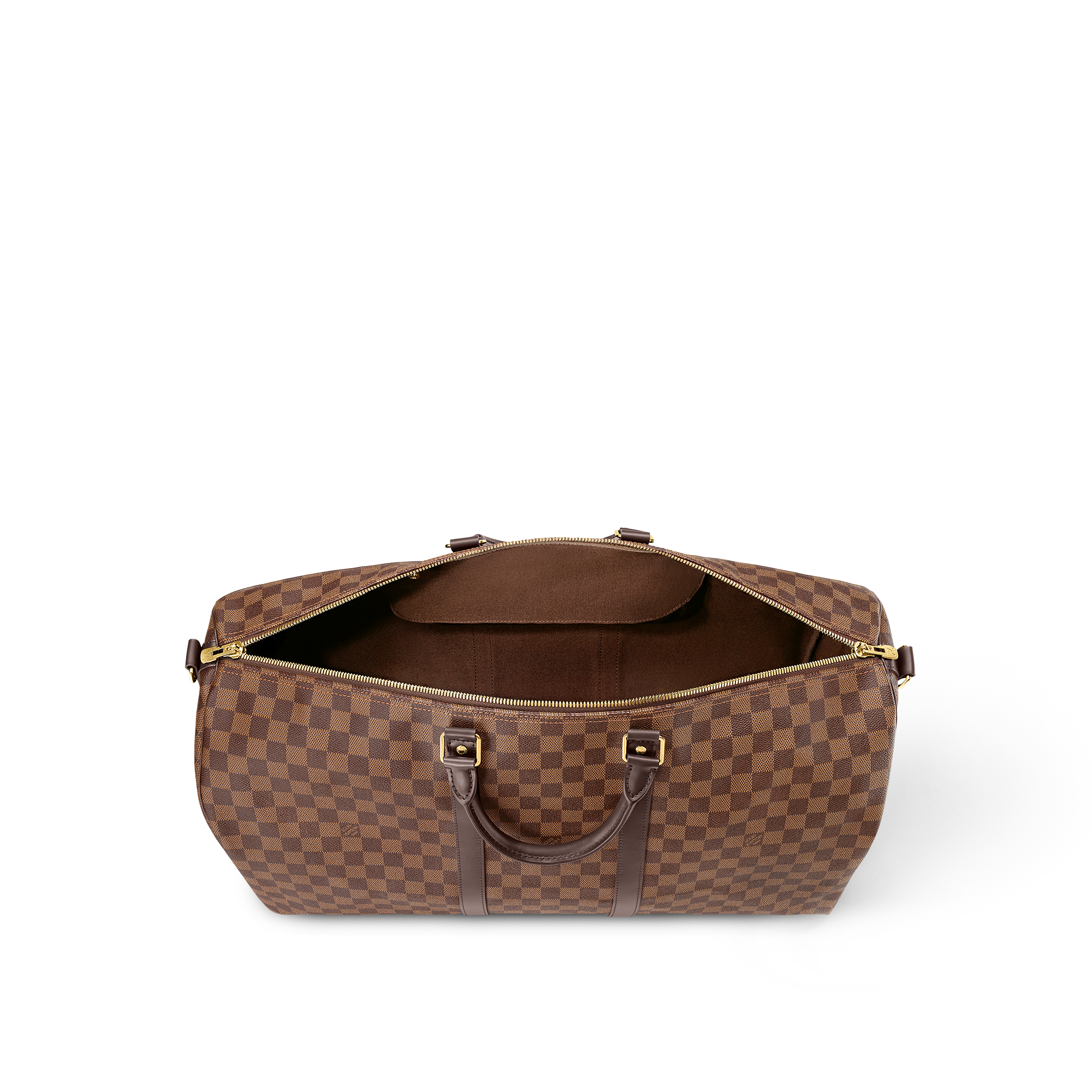 Keepall Bandoulière 55 Damier Ebène 帆布 in 時尚包包及小型皮件