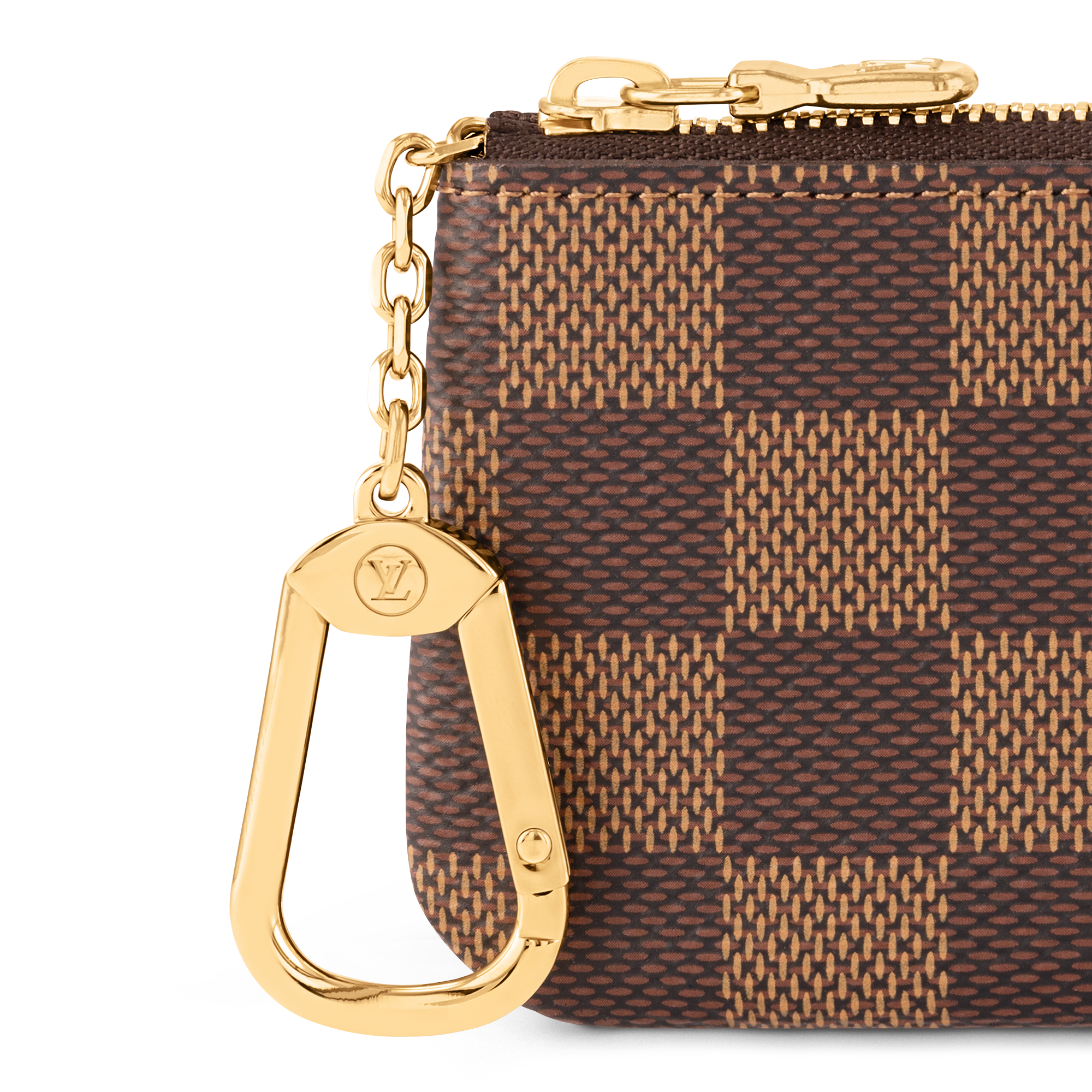 鑰匙零錢包 Damier Ebène 帆布 in 女士