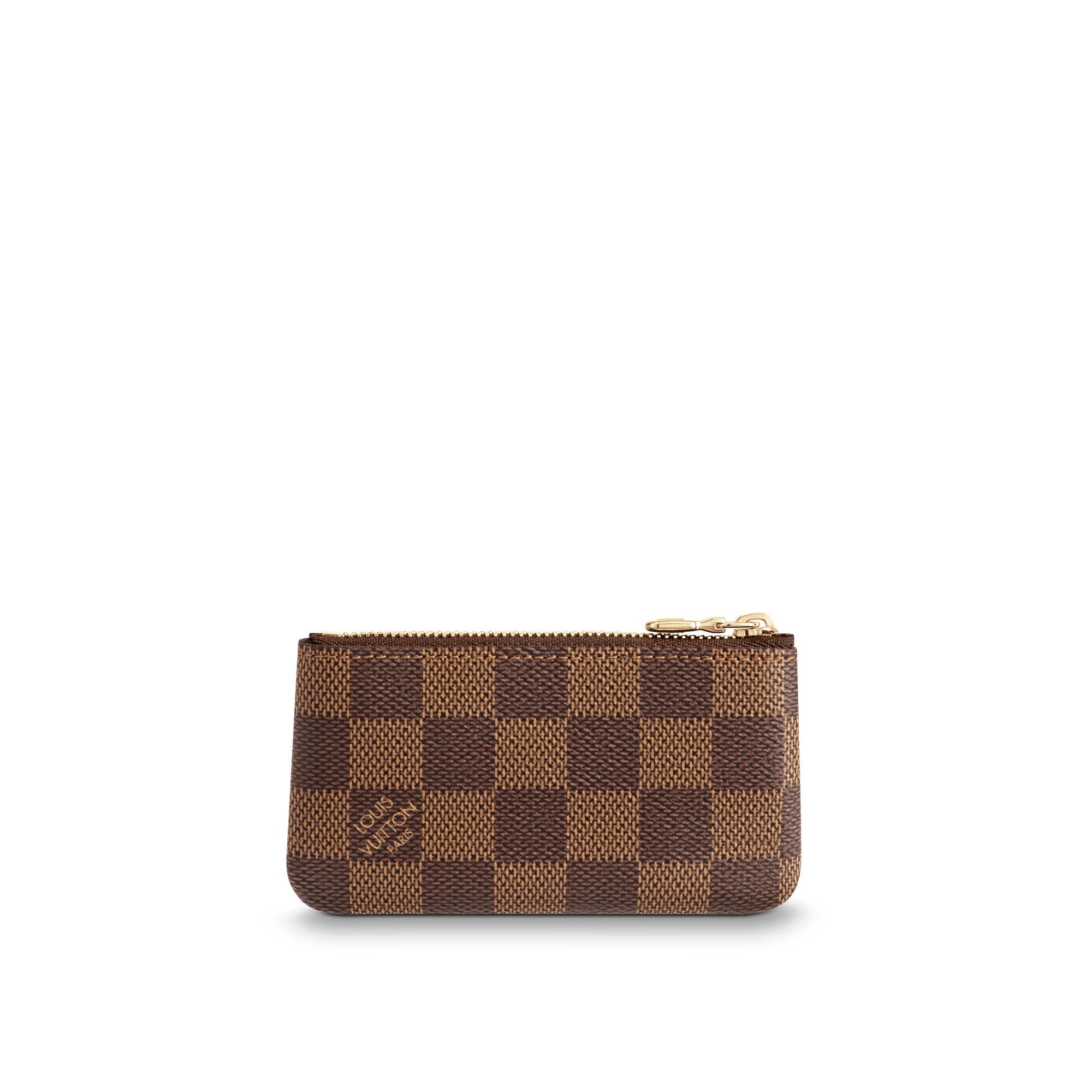 鑰匙零錢包 Damier Ebène 帆布 in 女士