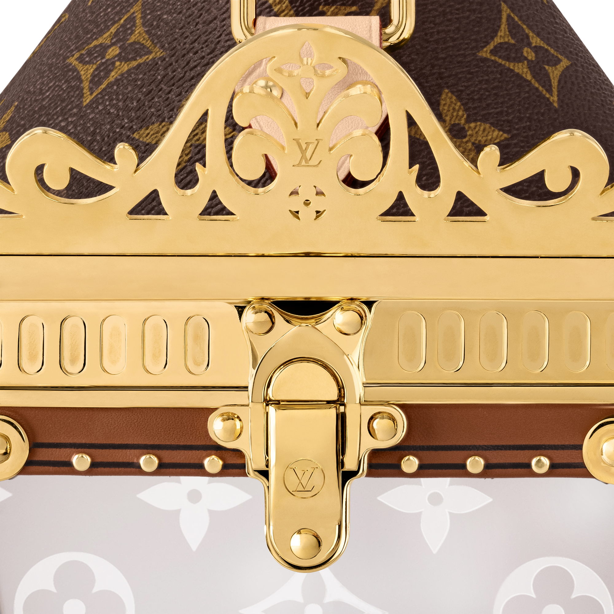 Lantern Trunk 金色 Monogram 帆布 in 行李箱、旅行用品及家居精品