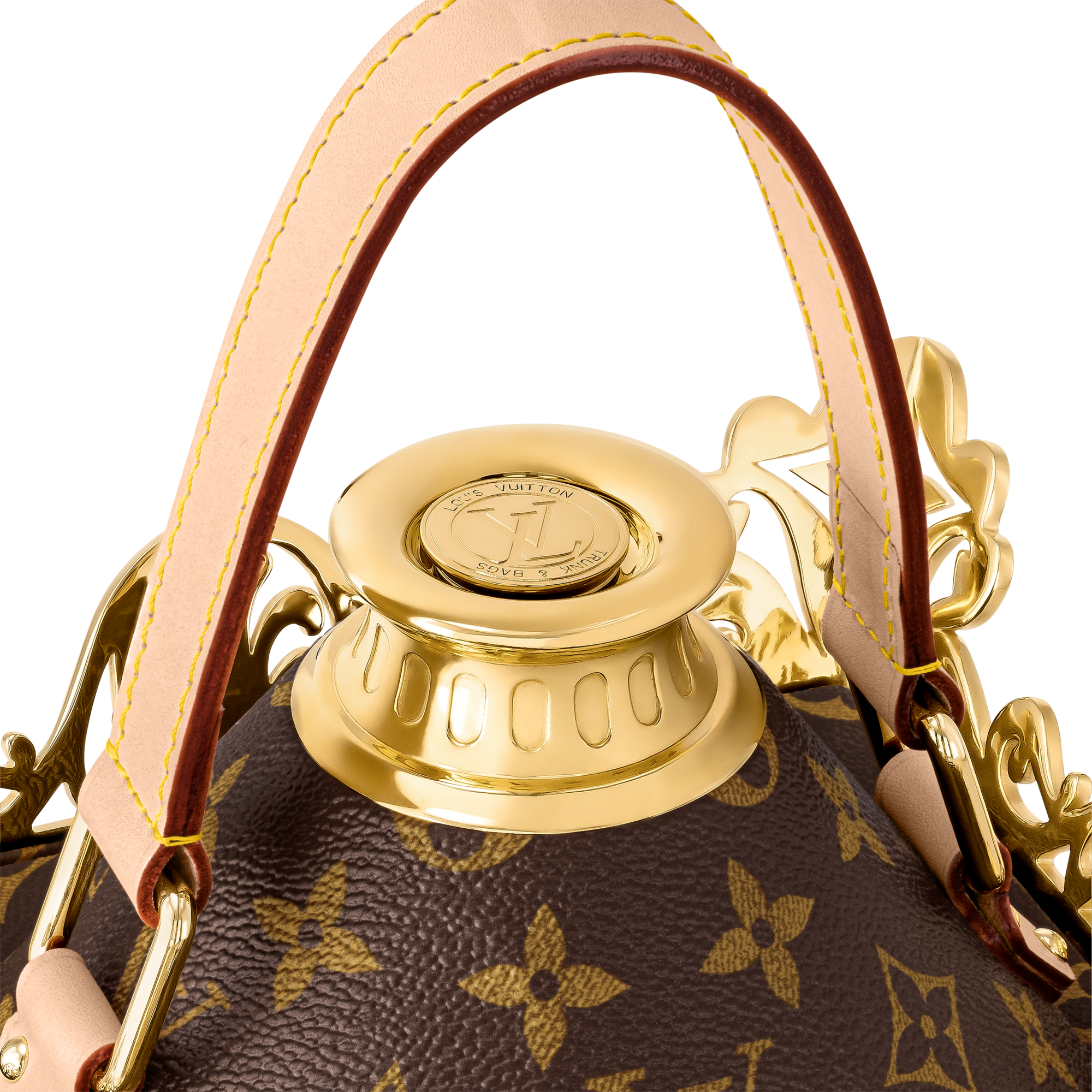 Lantern Trunk 金色 Monogram 帆布 in 行李箱、旅行用品及家居精品