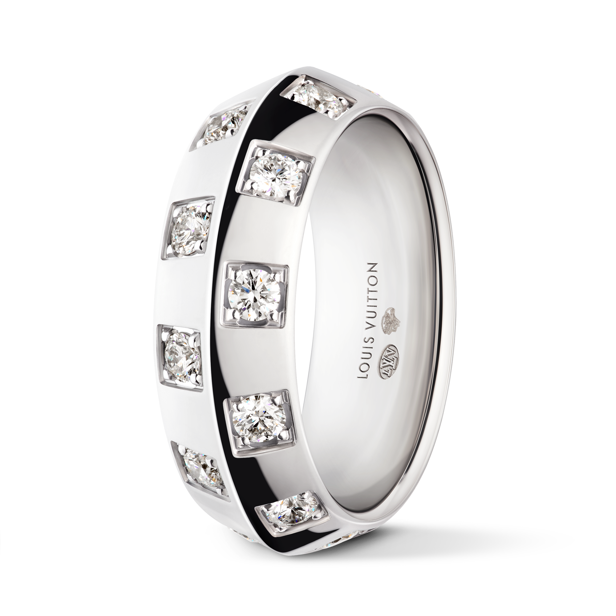 Le Damier de Louis Vuitton Large Ring 戒指 - 配白K金及鑽石  in 珠寶系列