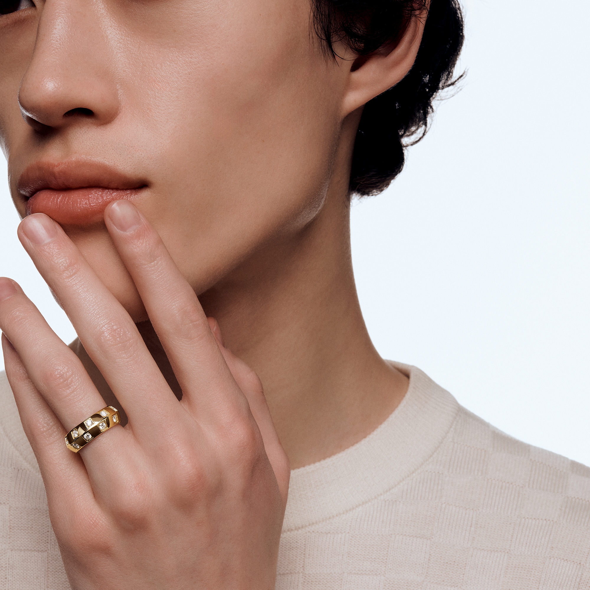 Le Damier de Louis Vuitton 大號戒指 - 配黃K金及鑽石  in 珠寶系列