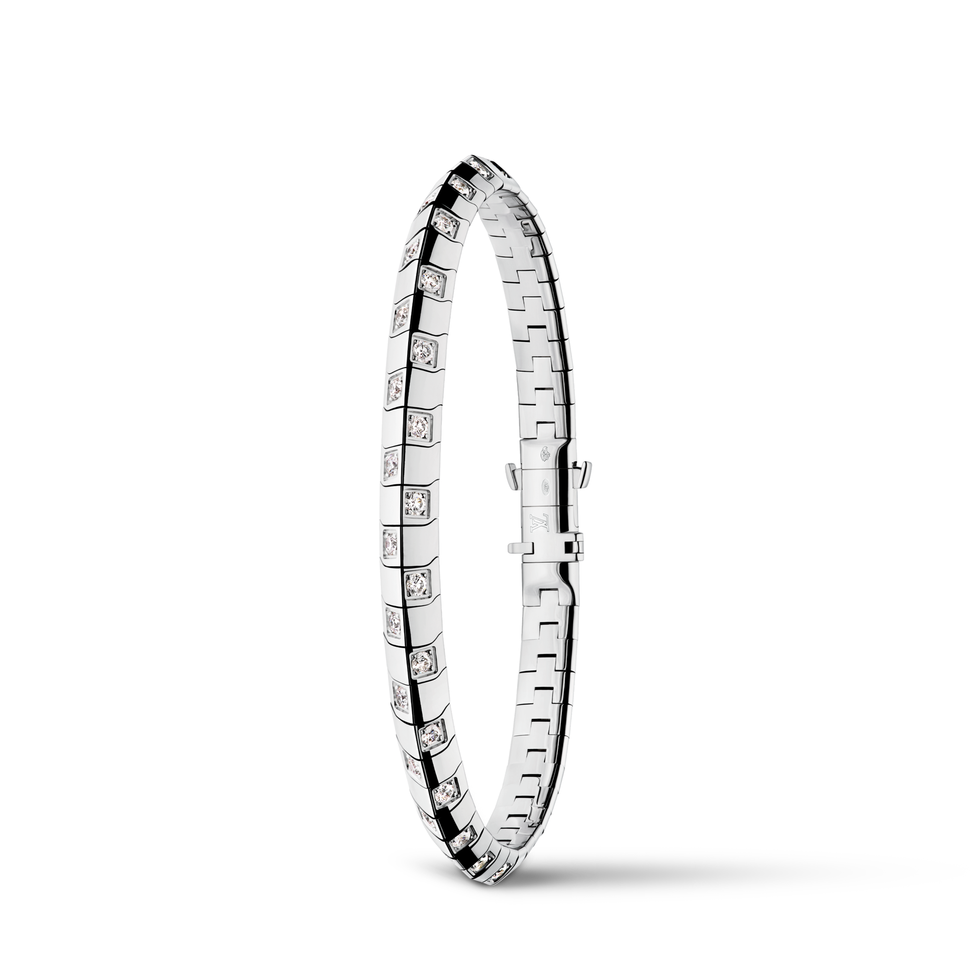 Le Damier de Louis Vuitton 中號手鐲 - 配白K金及鑽石  in 珠寶系列