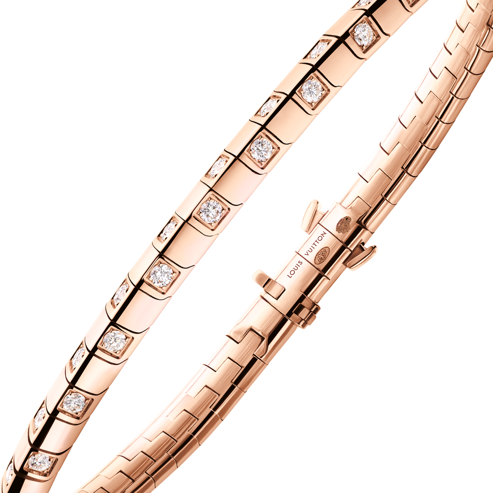 Le Damier de Louis Vuitton 小號手鐲 - 配玫瑰K金及鑽石  in 珠寶系列