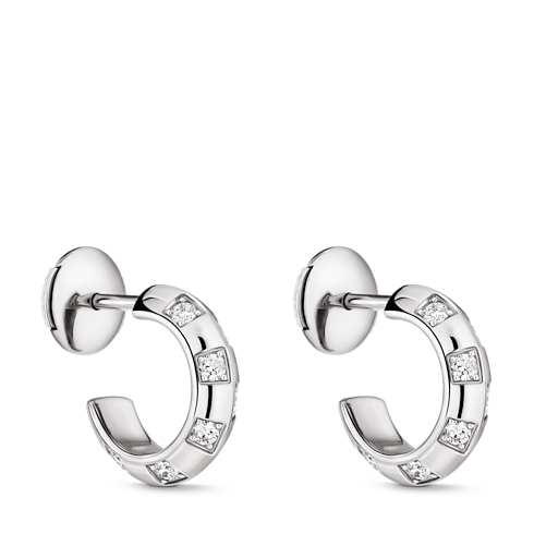 Le Damier de Louis Vuitton 小號環狀耳環 - 配白K金及鑽石 in 珠寶系列's 按類別瀏覽 耳環 collections by Louis Vuitton (產品縮放)