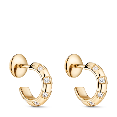 Le Damier de Louis Vuitton 小號環狀耳環 - 配黃K金及鑽石 in 珠寶系列's 按類別瀏覽 耳環 collections by Louis Vuitton (產品縮放)